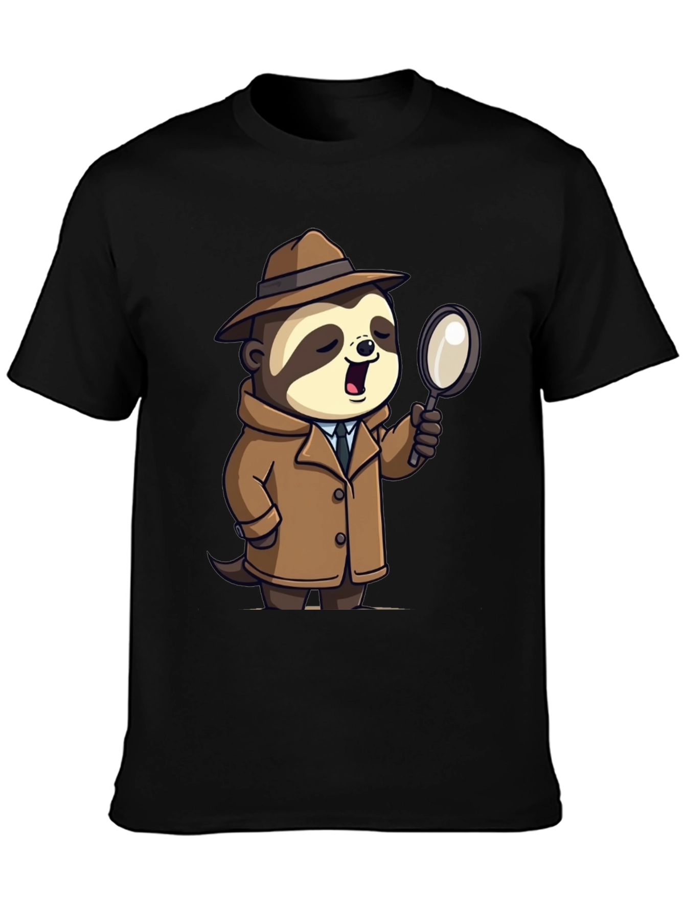 Detective Sloth Graphic Tee - Sleuth in Style!