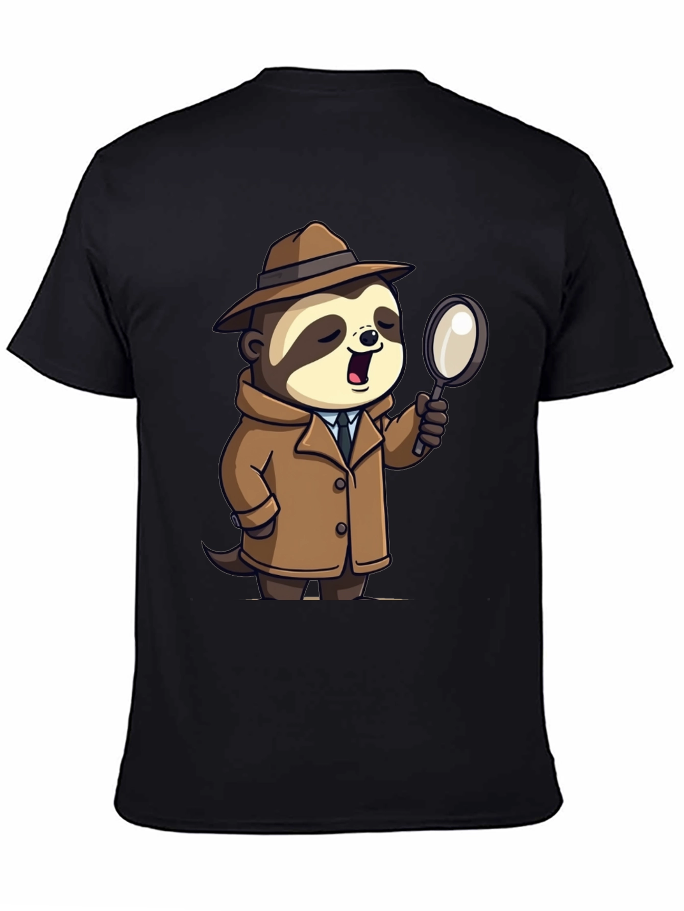 Detective Sloth Graphic Tee - Sleuth in Style!