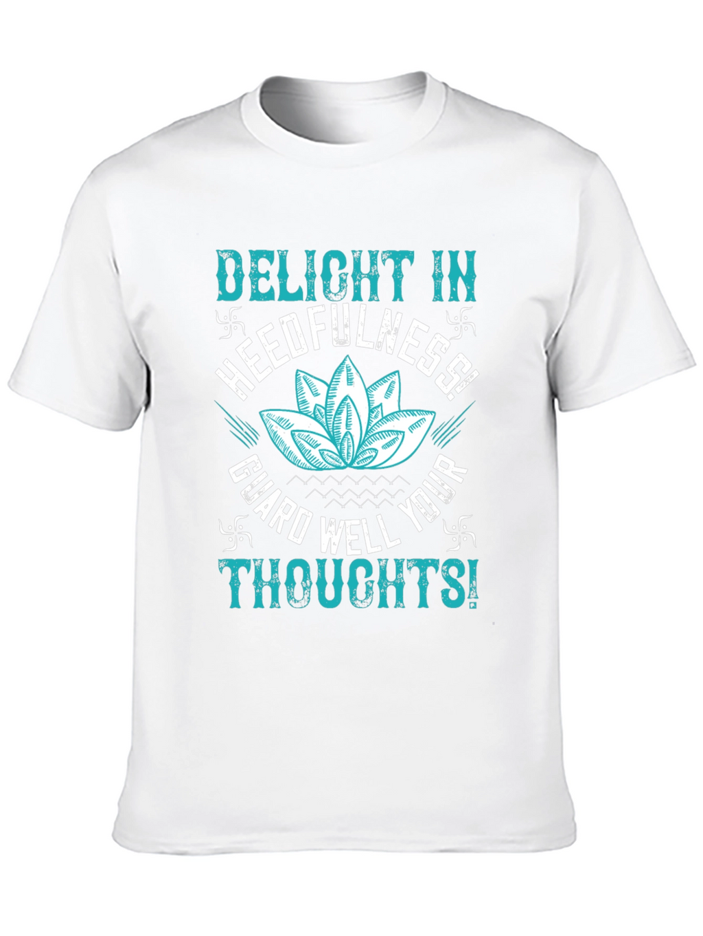 Mindful Thoughts Graphic Tee - Black Cotton T-Shirt