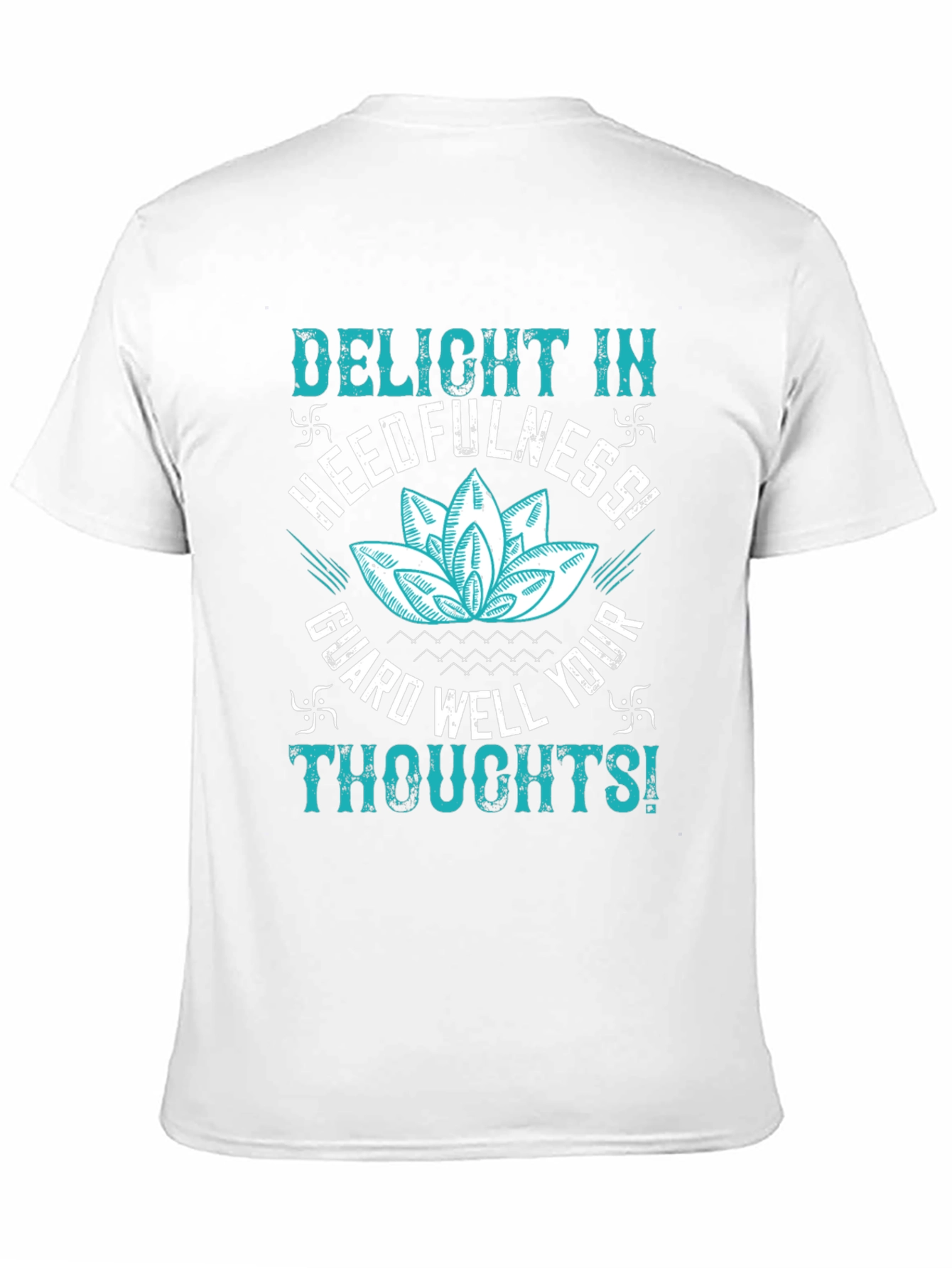 Mindful Thoughts Graphic Tee - Black Cotton T-Shirt