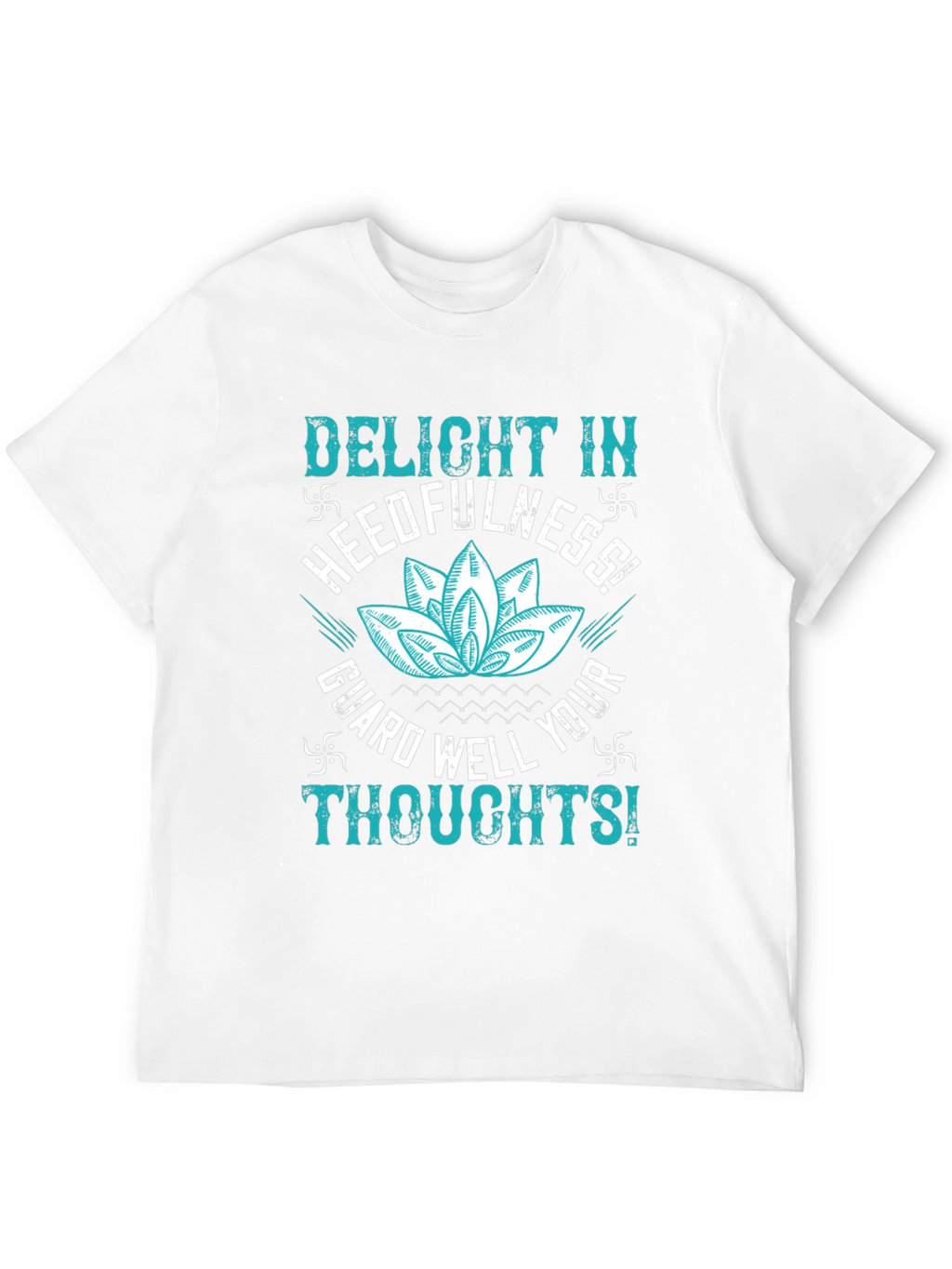 Mindful Thoughts Graphic Tee - Black Cotton T-Shirt