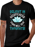 Mindful Thoughts Graphic Tee - Black Cotton T-Shirt