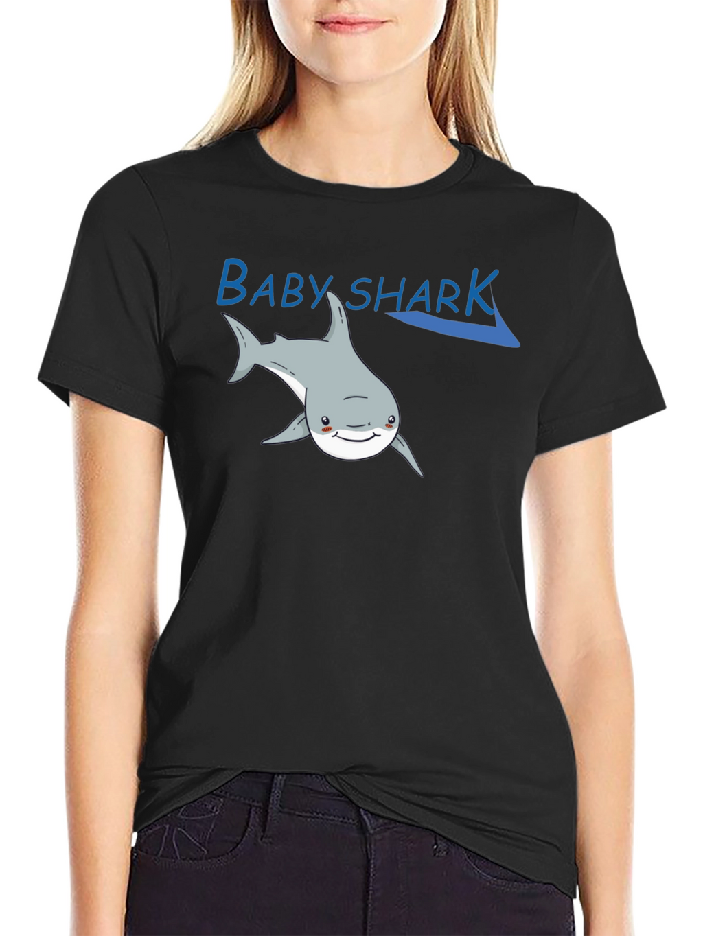 Baby Shark Graphic T-Shirt - Black Cotton Tee