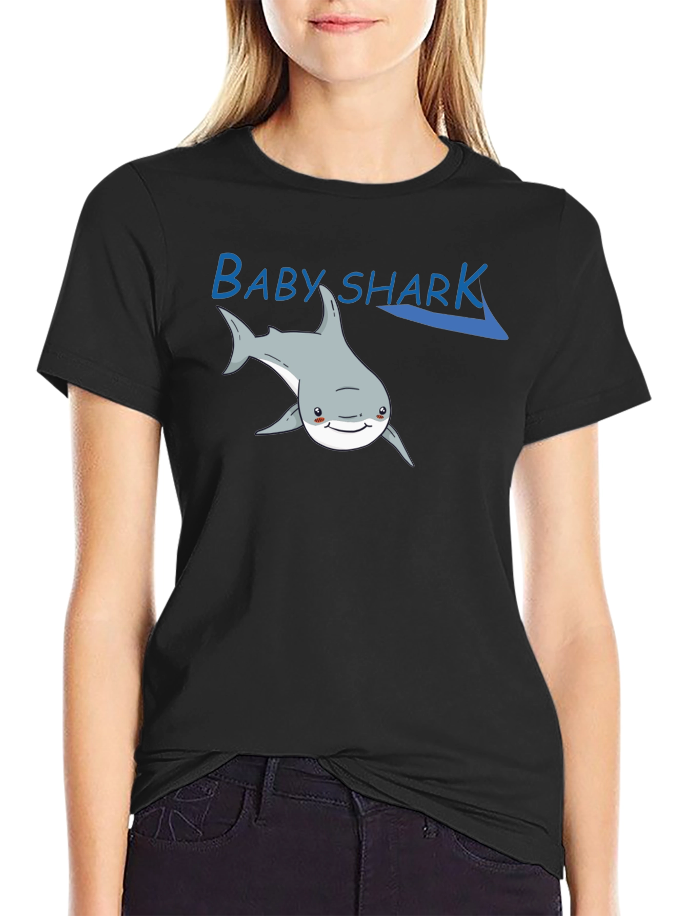 Baby Shark Graphic T-Shirt - Black Cotton Tee