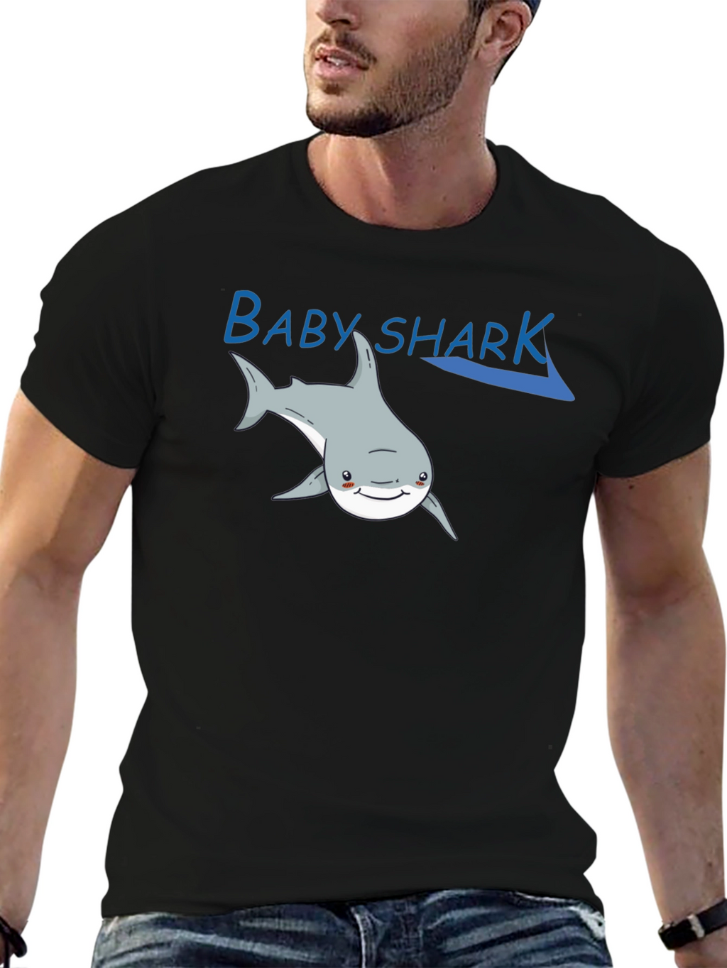 Baby Shark Graphic T-Shirt - Black Cotton Tee