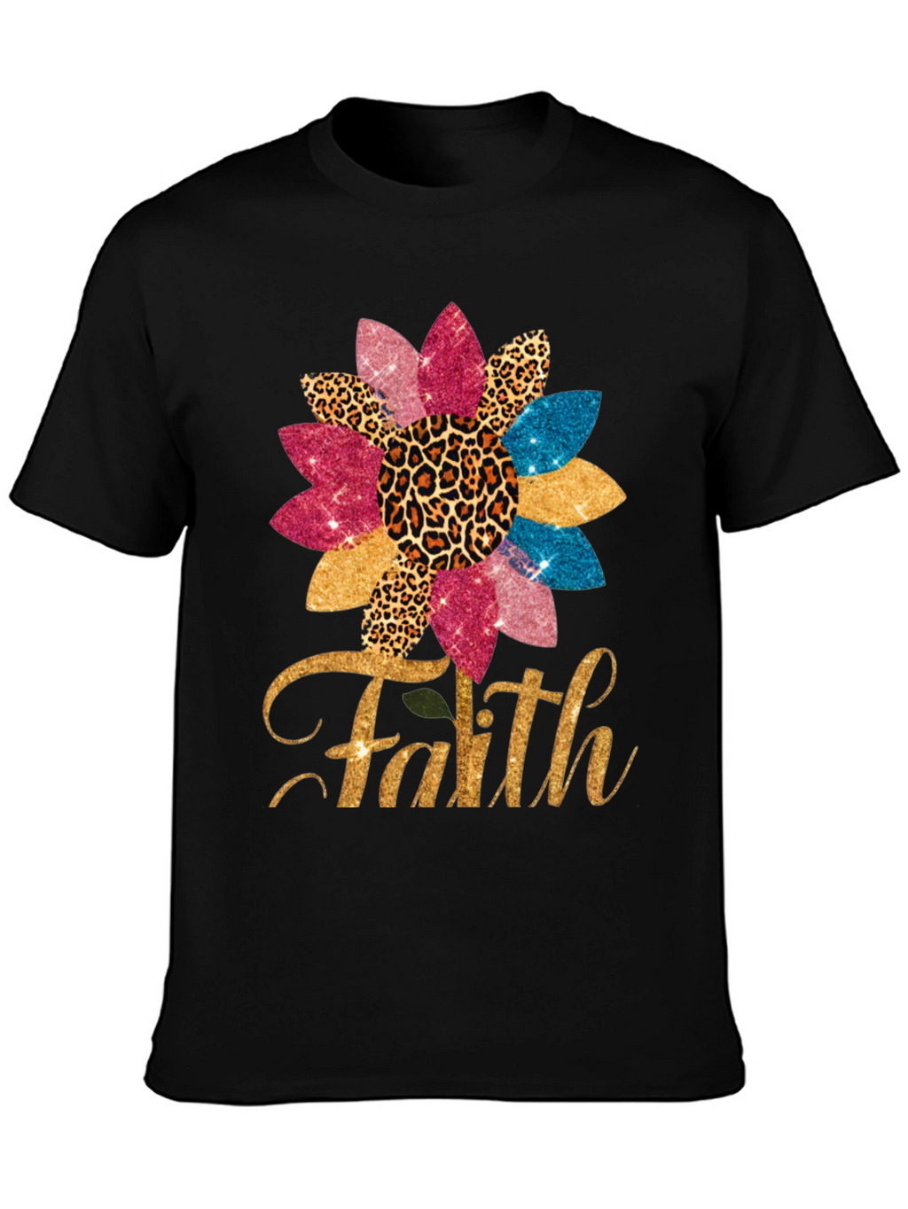 Faith Sunflower Graphic Tee - Trendy Casual Top