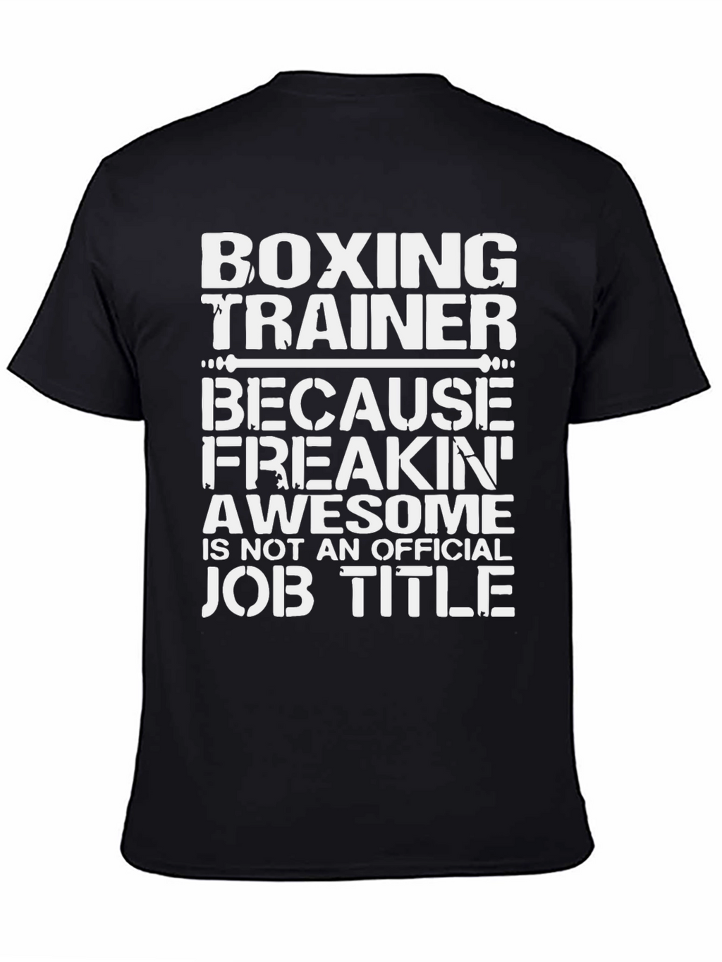 Boxing Trainer Awesome Job Title Black T-Shirt