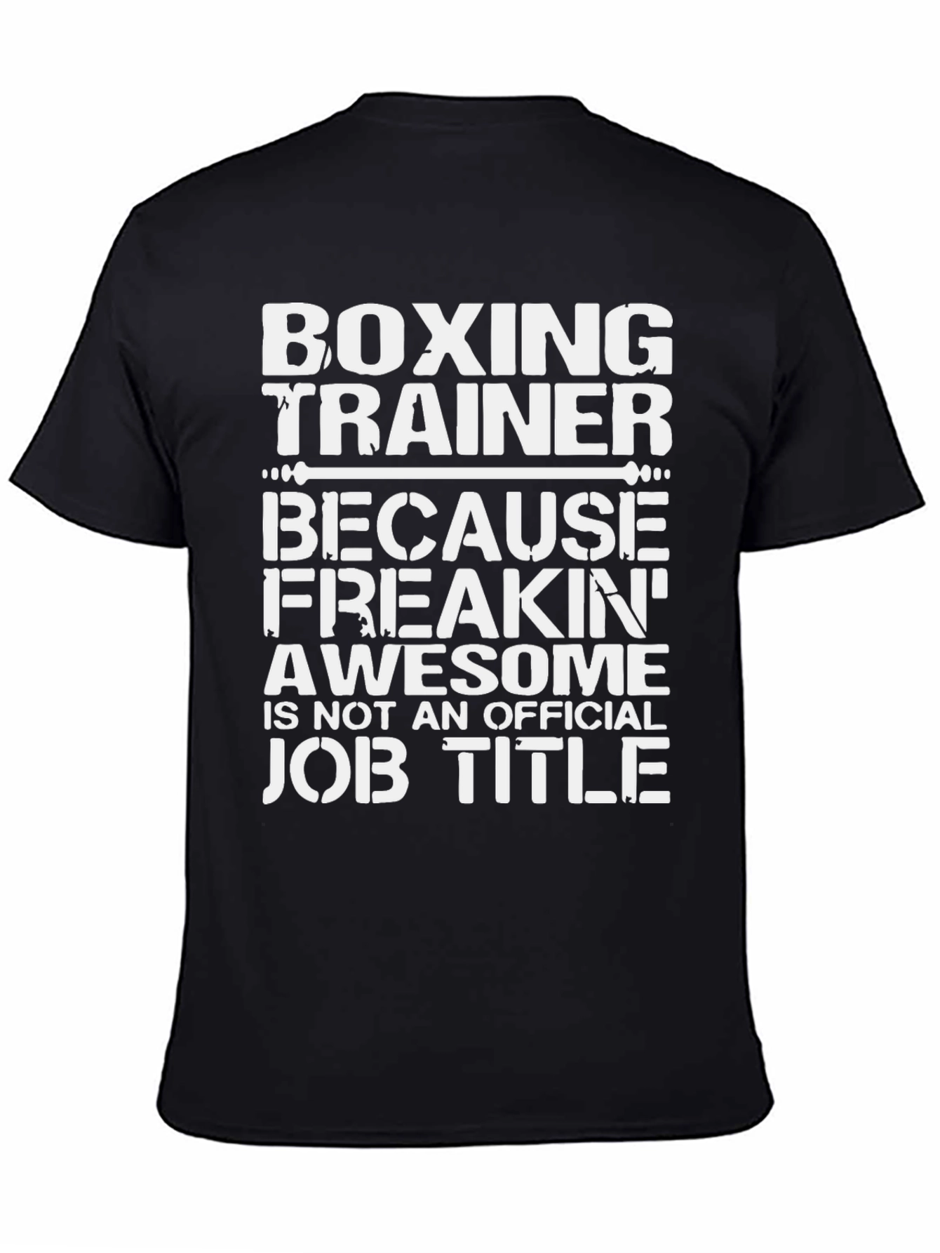 Boxing Trainer Awesome Job Title Black T-Shirt