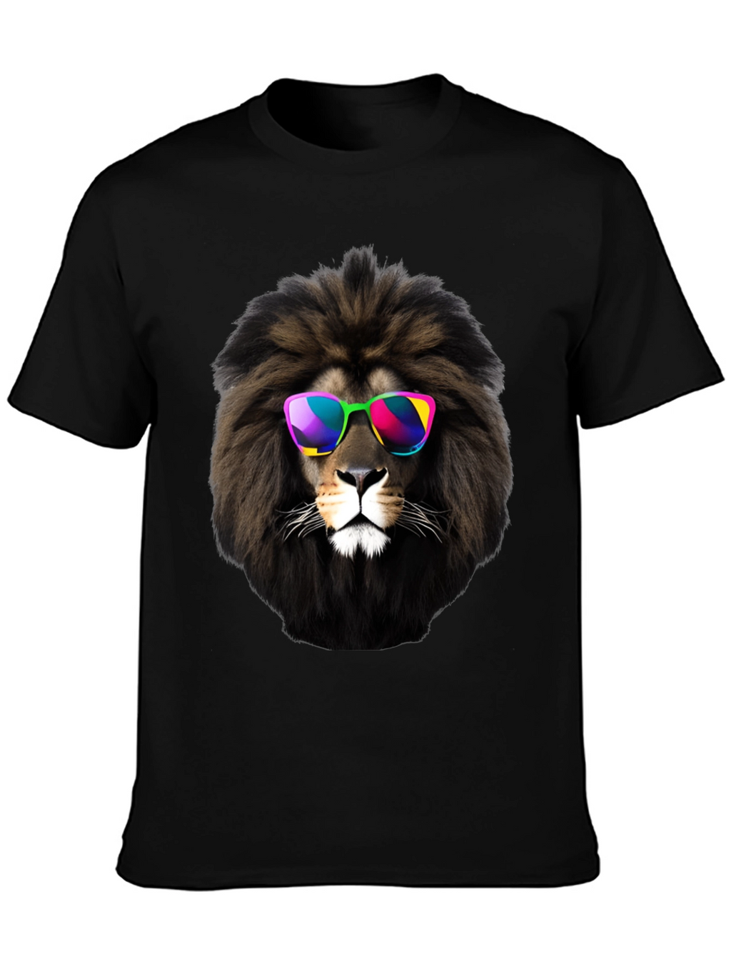 Cool Lion Graphic Tee - Mens Black T-Shirt