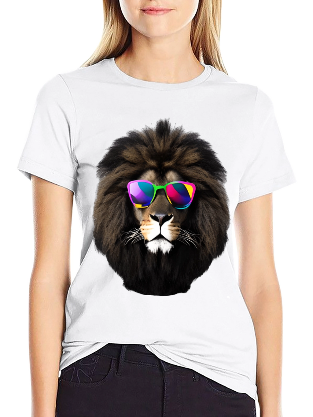 Cool Lion Graphic Tee - Mens Black T-Shirt