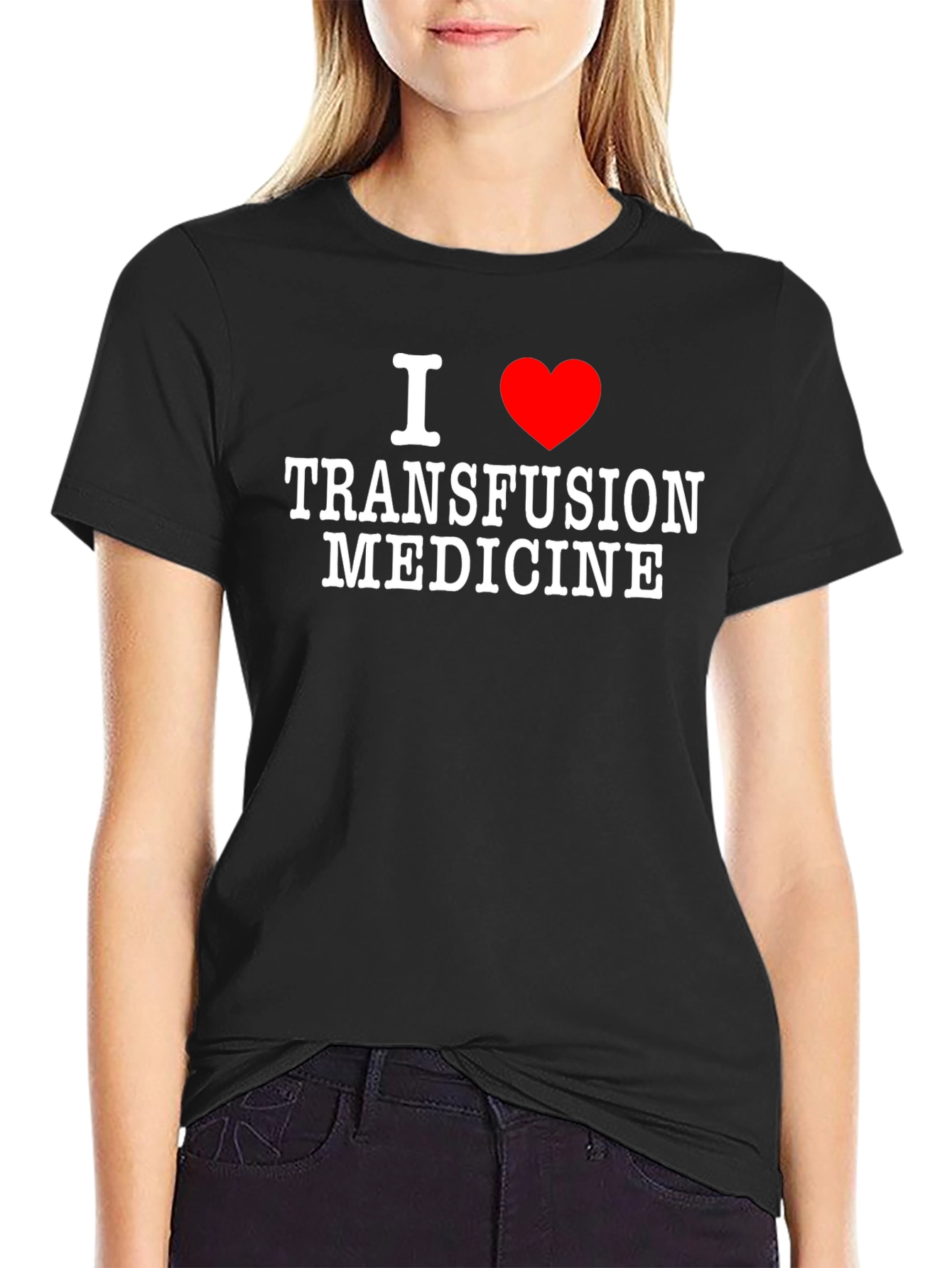 I Heart Transfusion Medicine Tee - Black