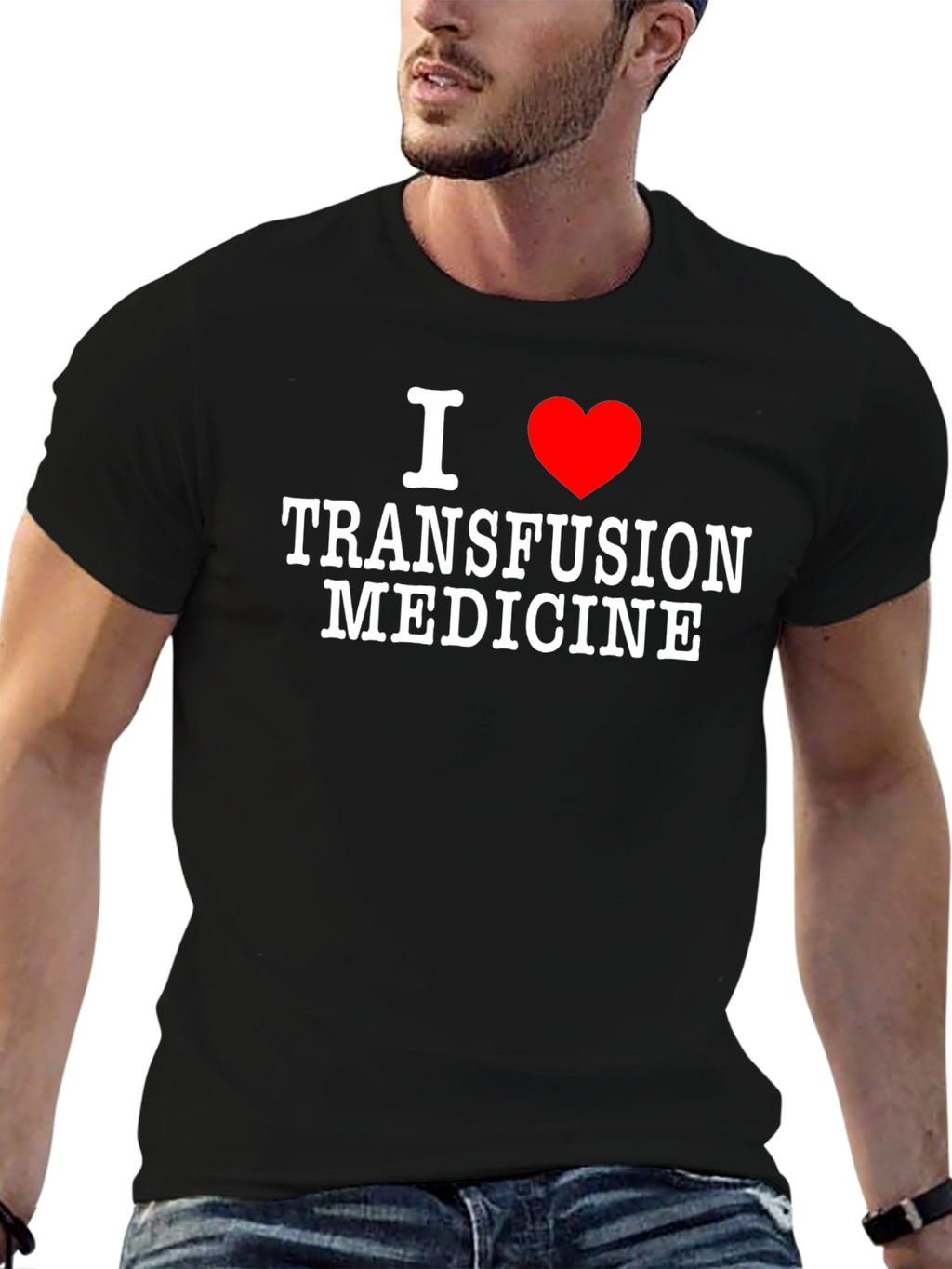 I Heart Transfusion Medicine Tee - Black
