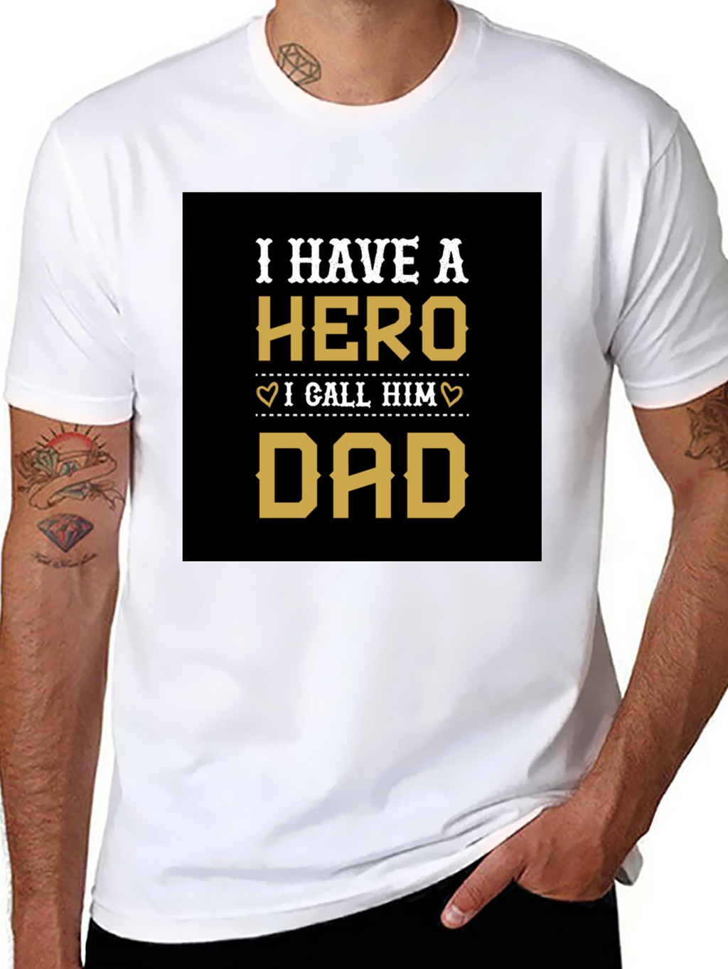 Hero Dad T-Shirt Fathers Day Gift