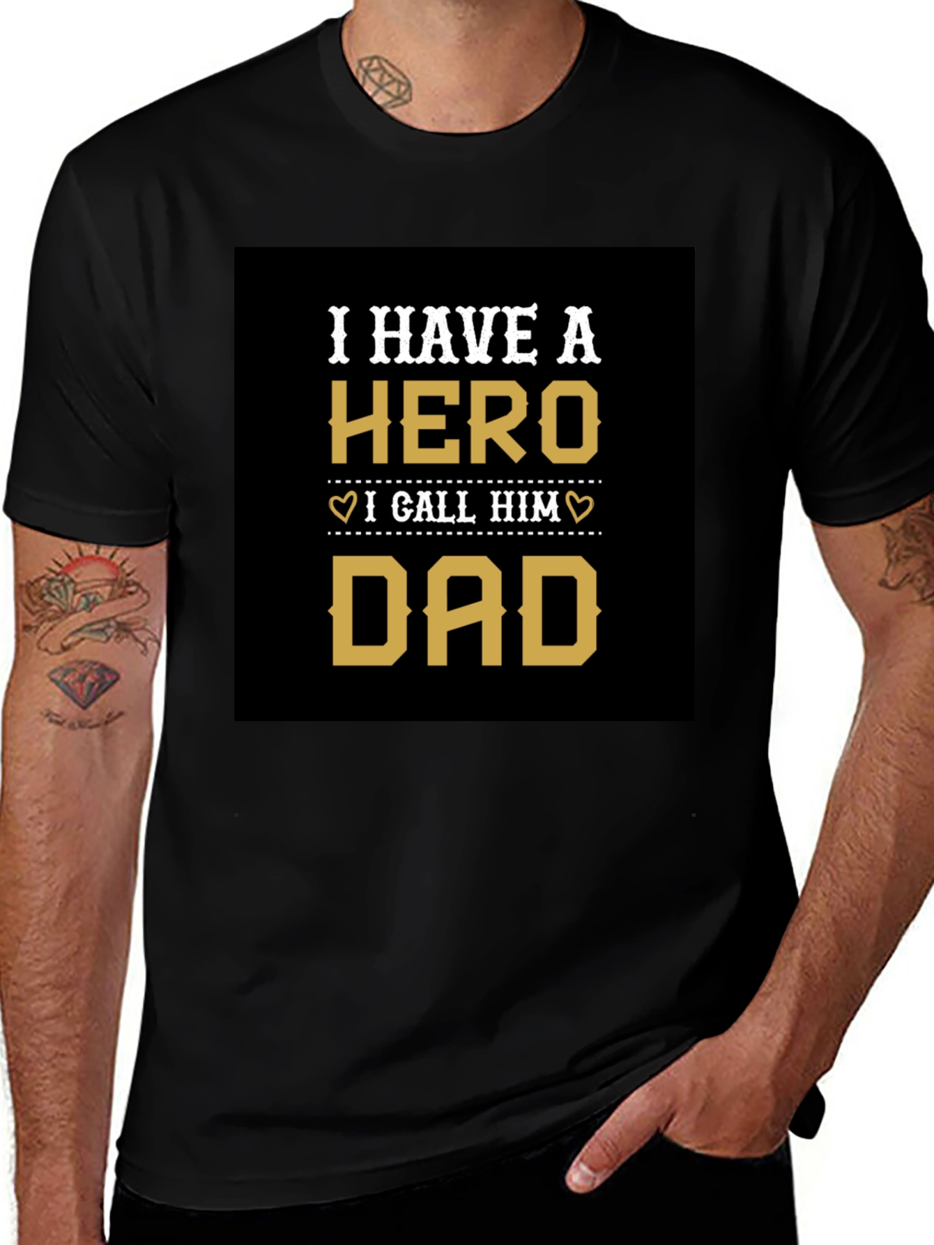 Hero Dad T-Shirt Fathers Day Gift
