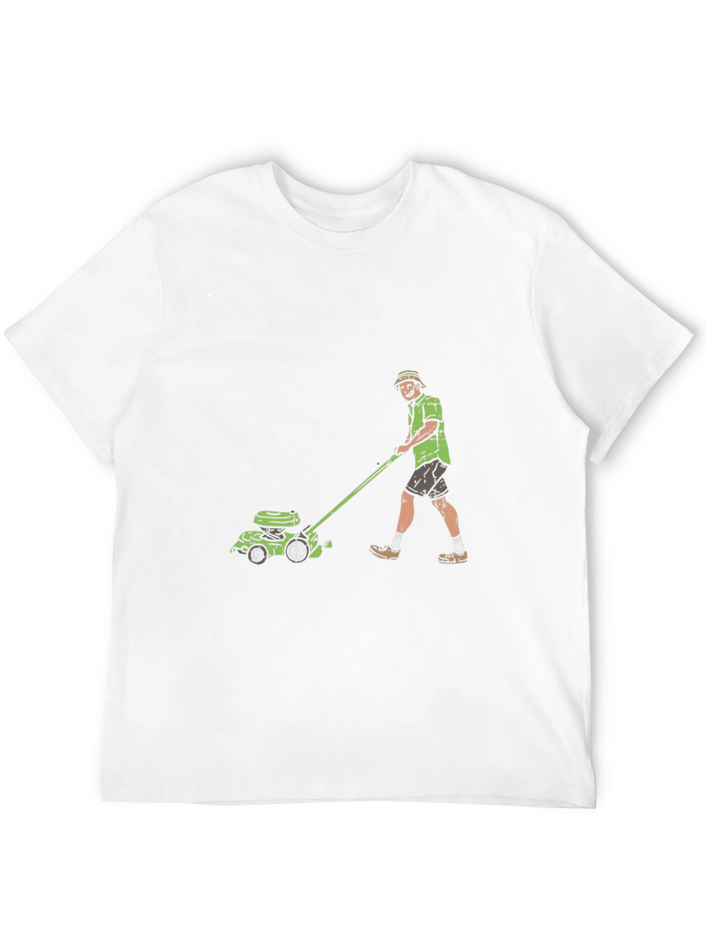 Man Mowing Lawn Graphic Tee