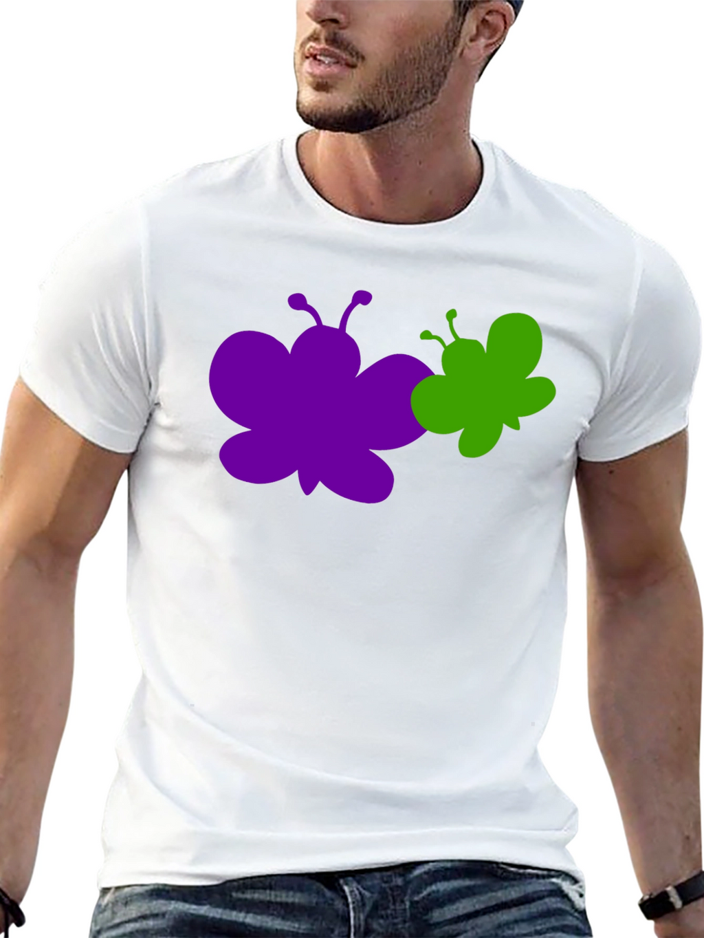 Butterfly Graphic Tee - Stylish Cotton T-Shirt