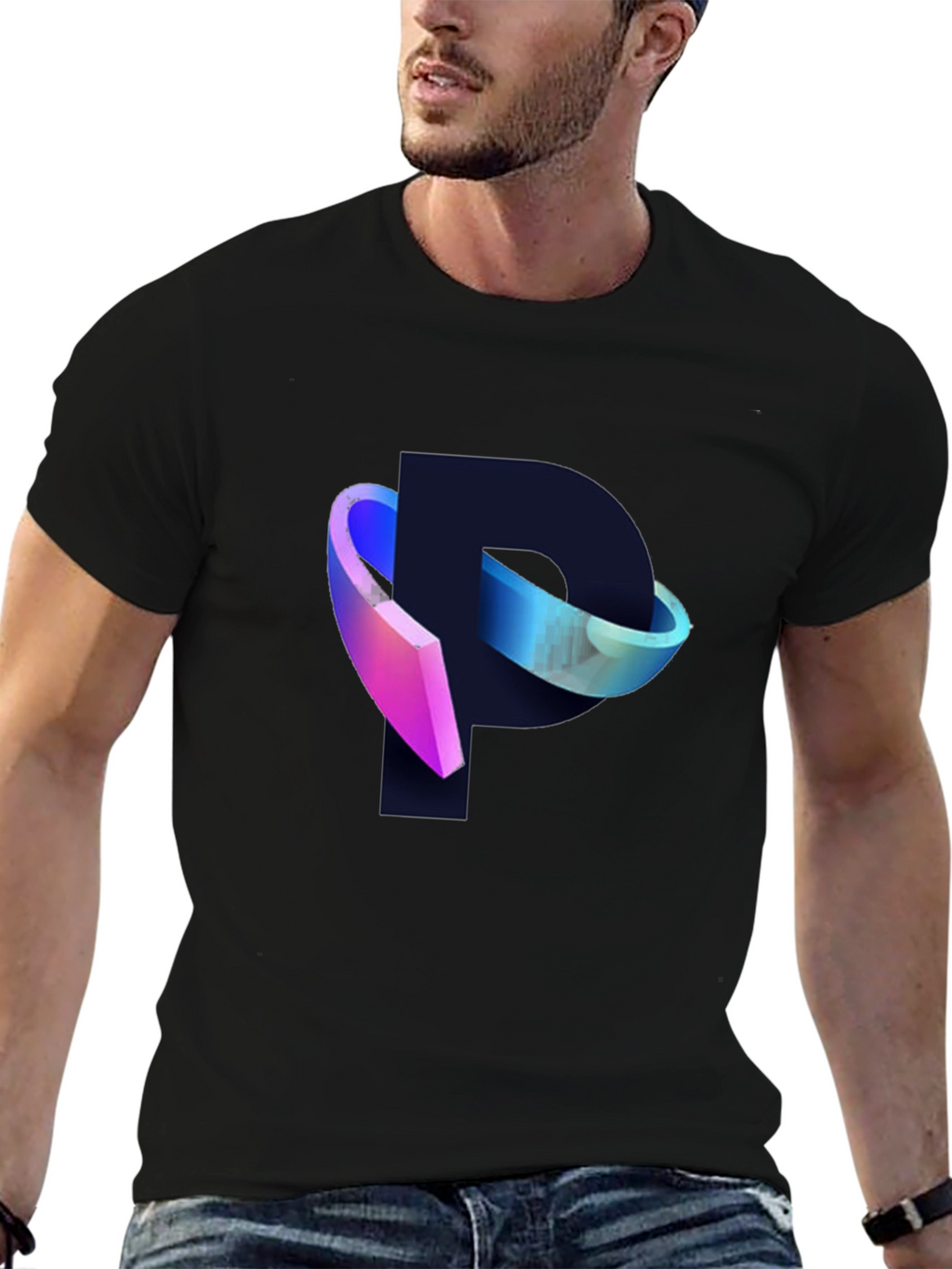 Modern P Logo Black T-Shirt