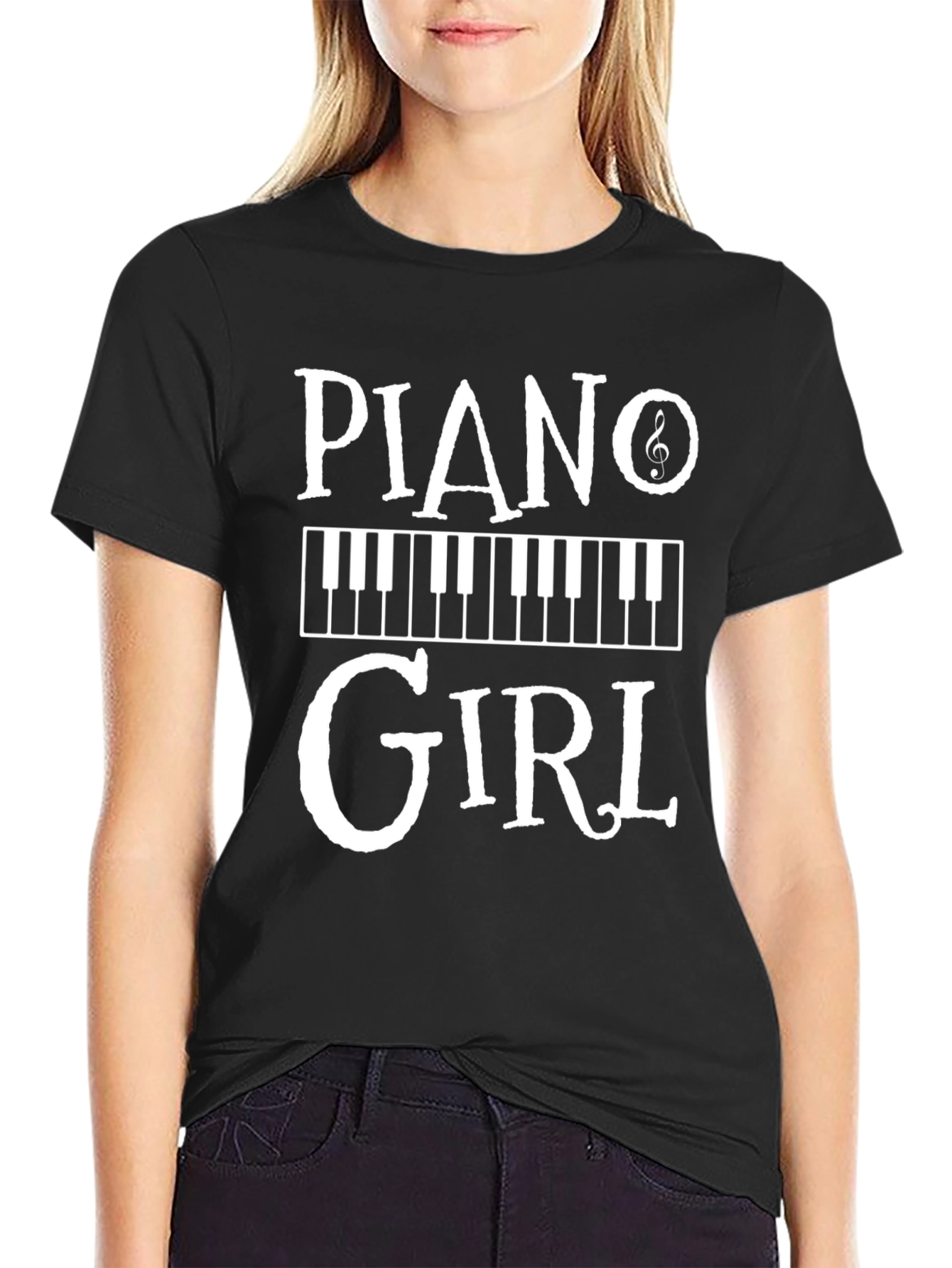 Piano Girl T-Shirt: Music Lover Tee