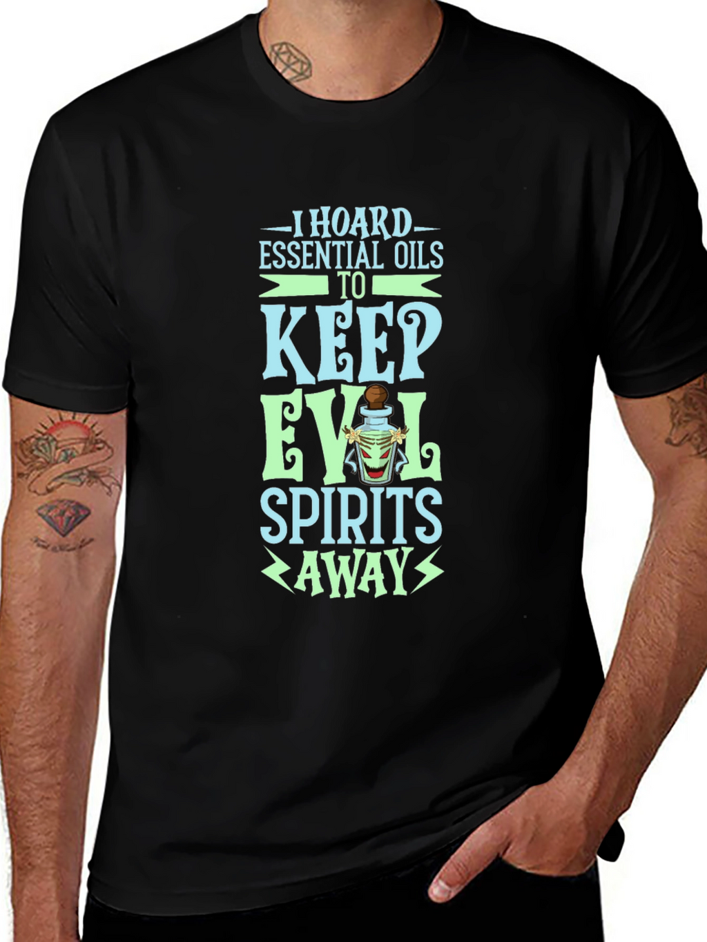 Essential Oils T-Shirt: Keep Evil Spirits Away