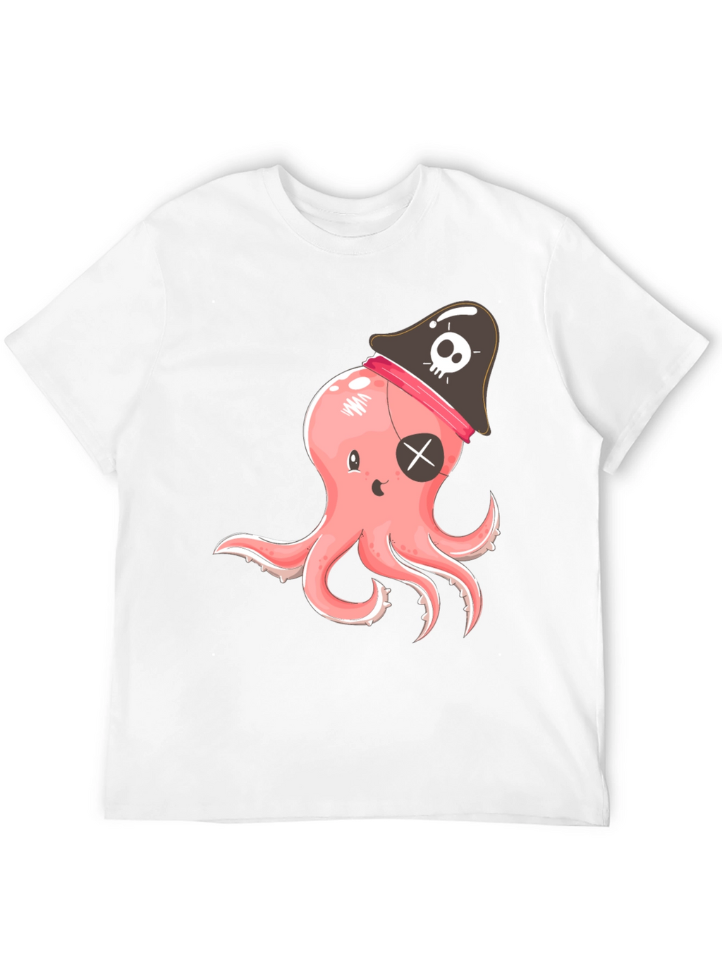 Pirate Octopus Graphic T-Shirt - Black Cotton Tee