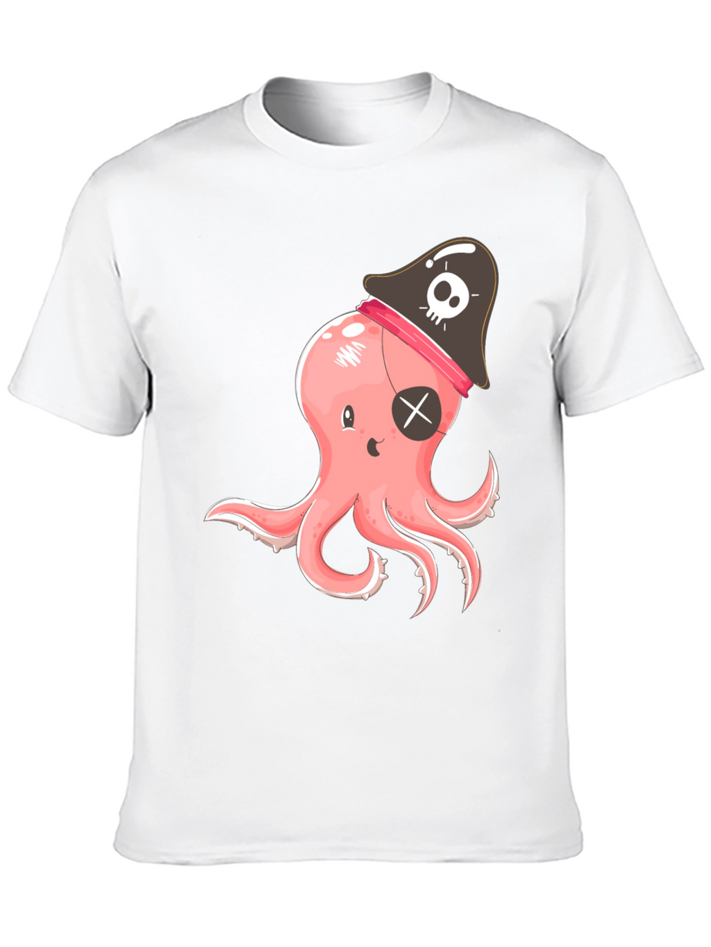 Pirate Octopus Graphic T-Shirt - Black Cotton Tee