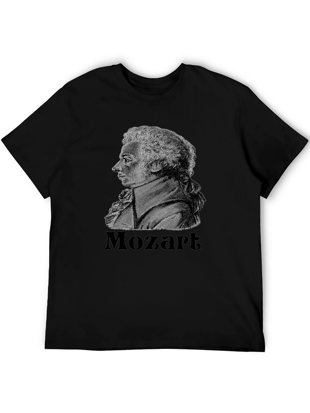 Mozart Graphic Print Black T-Shirt