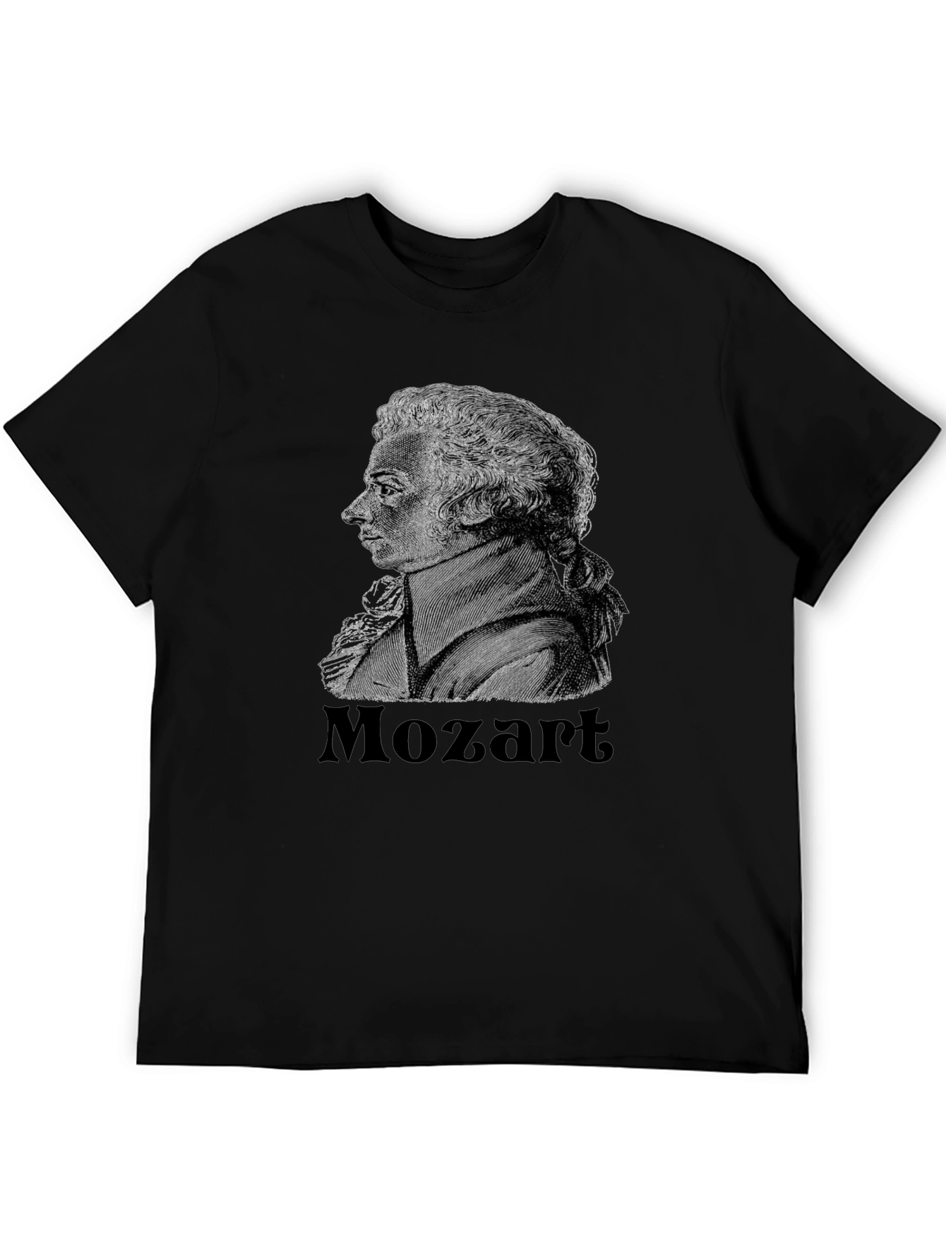 Mozart Graphic Print Black T-Shirt