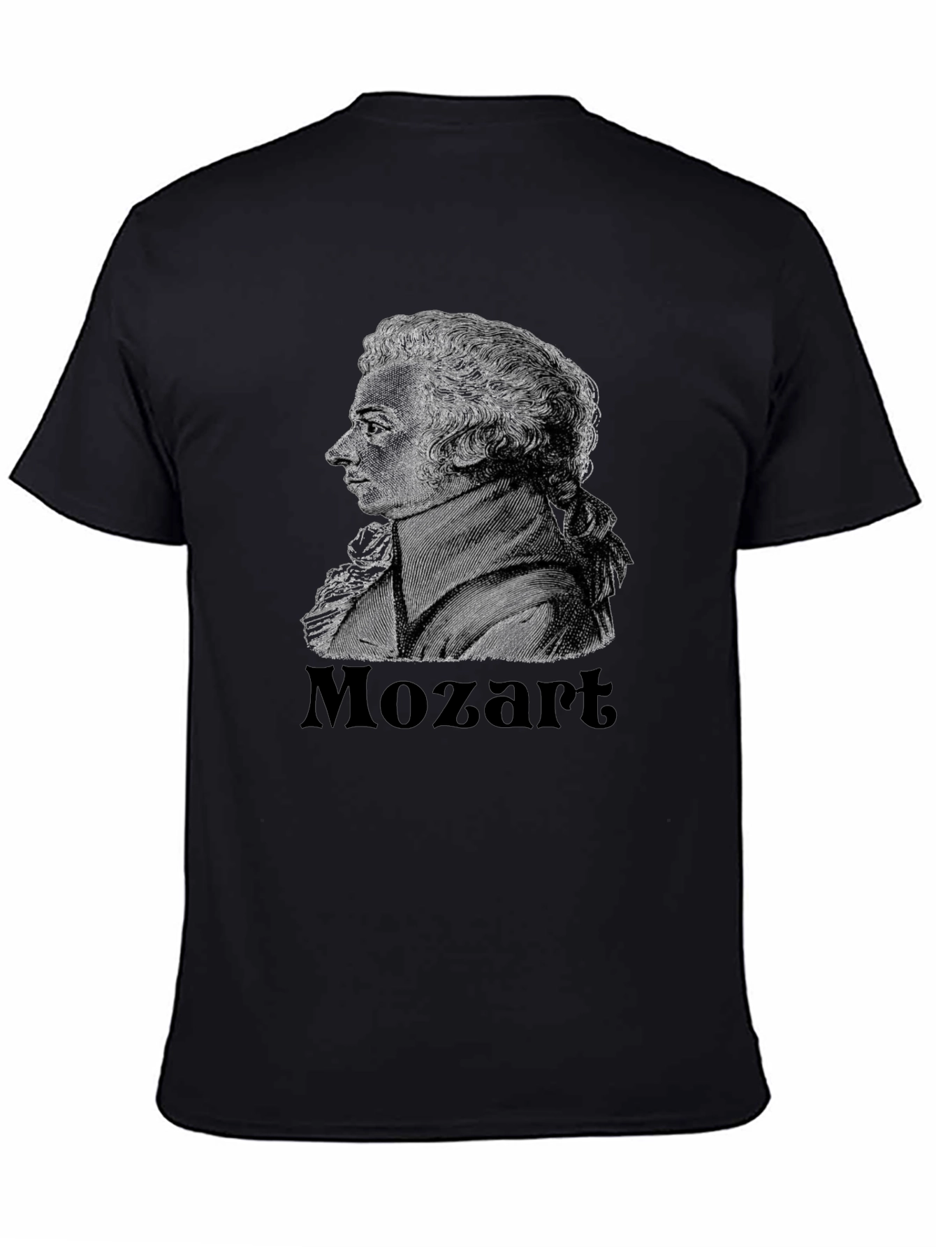 Mozart Graphic Print Black T-Shirt