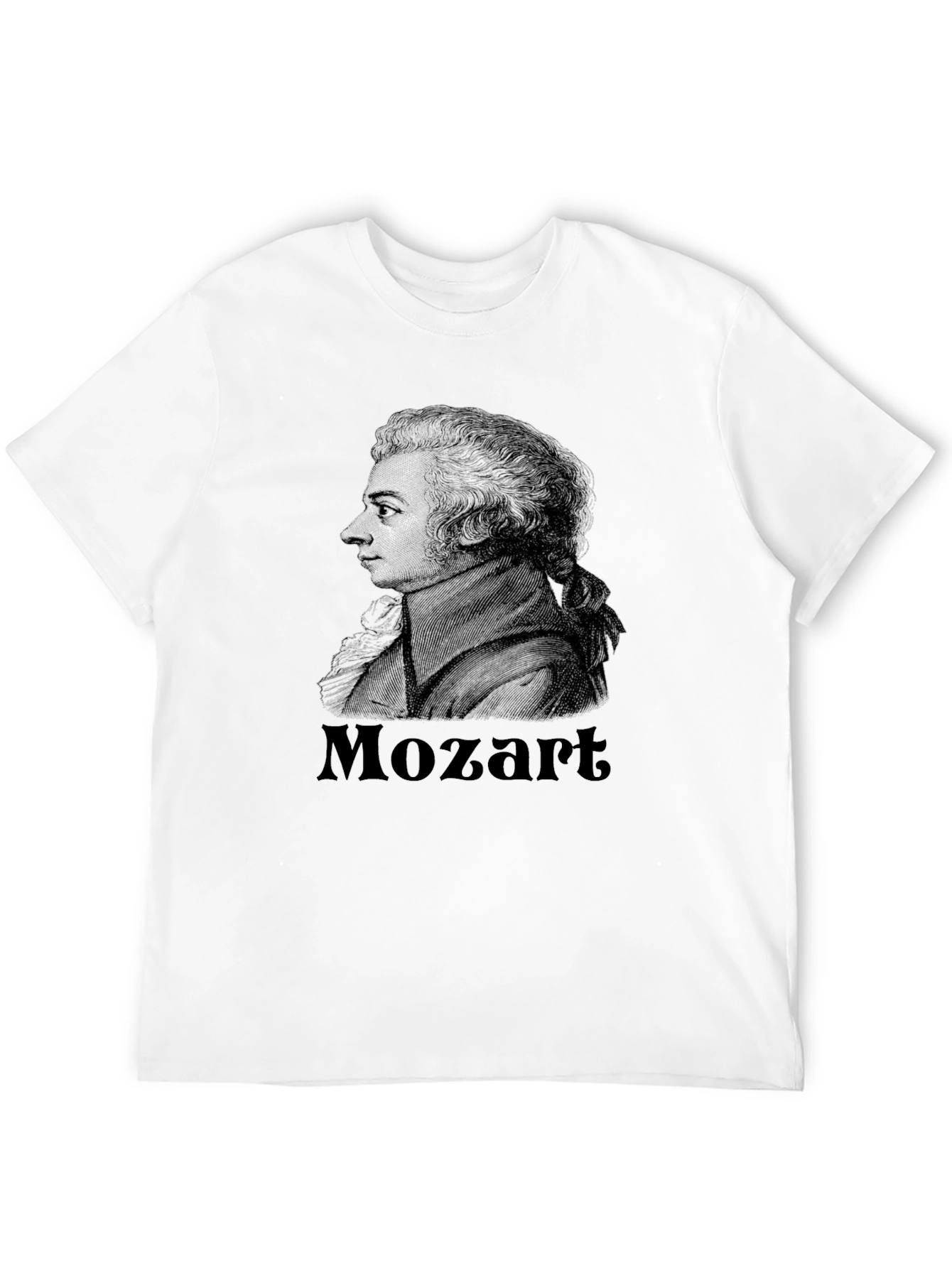 Mozart Graphic Print Black T-Shirt