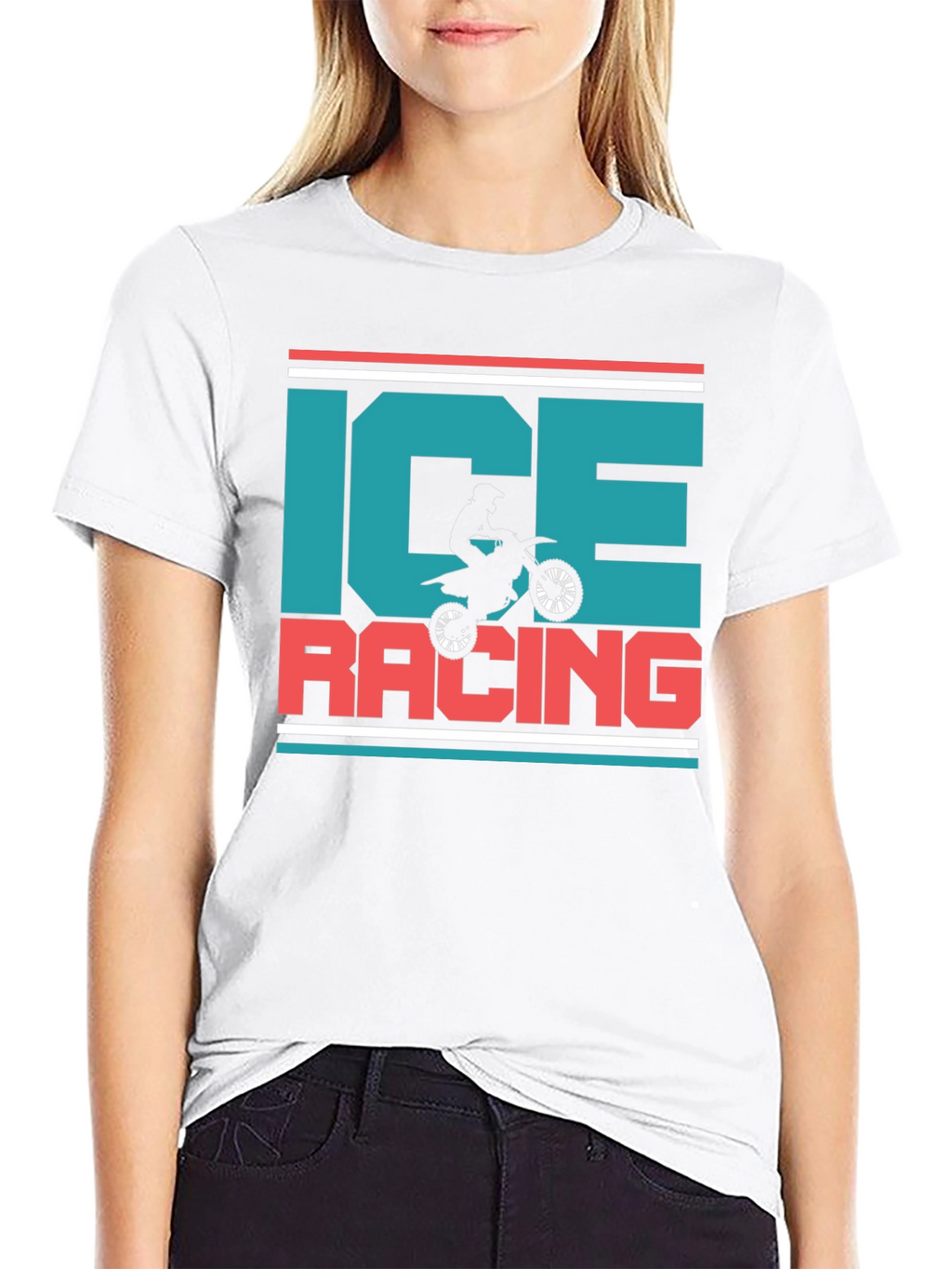 Ice Racing Graphic T-Shirt - Motorcross Design