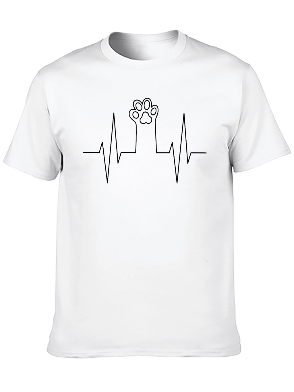 Cat Paw Heartbeat Graphic Tee