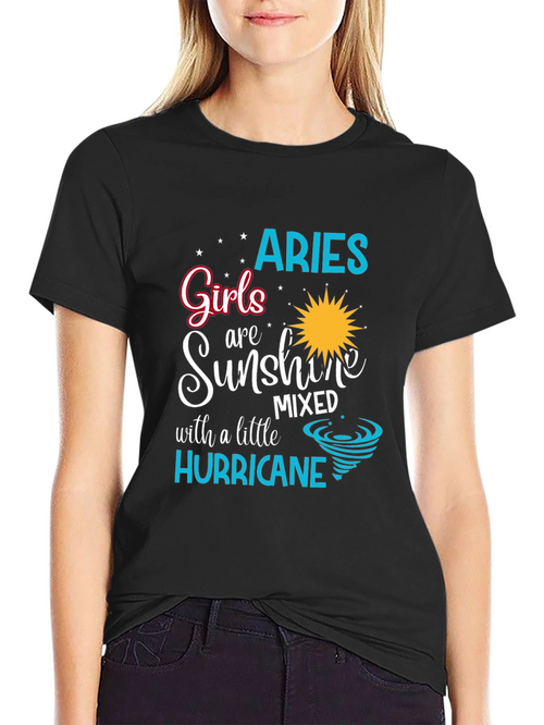 Aries Girl Sunshine Hurricane T-Shirt