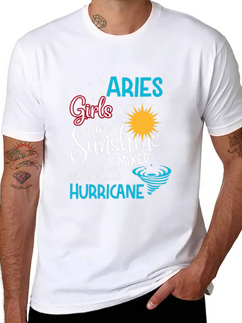 Aries Girl Sunshine Hurricane T-Shirt