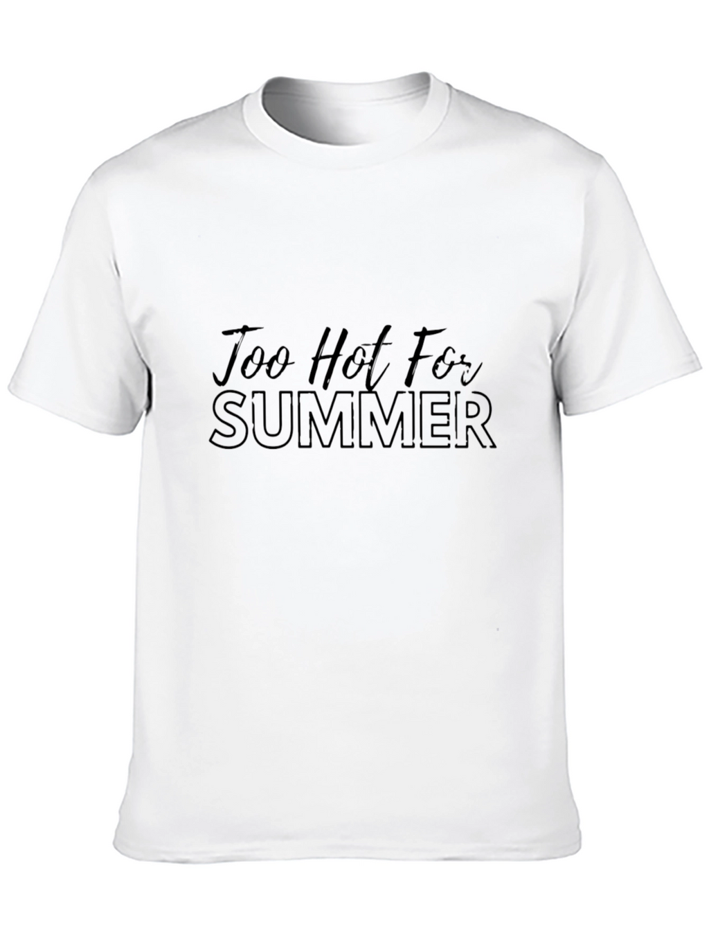 Too Hot for Summer Black Graphic Tee