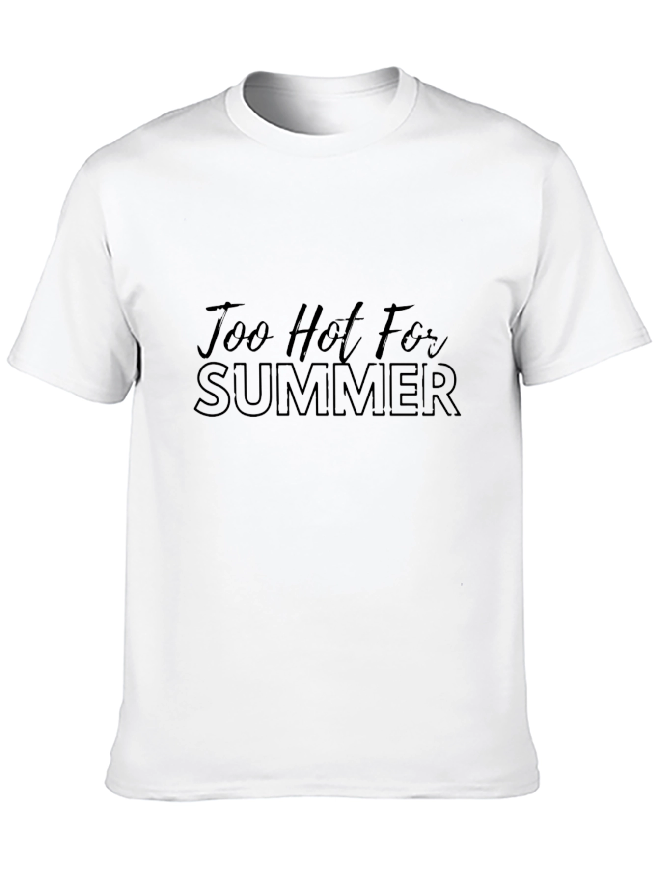 Too Hot for Summer Black Graphic Tee