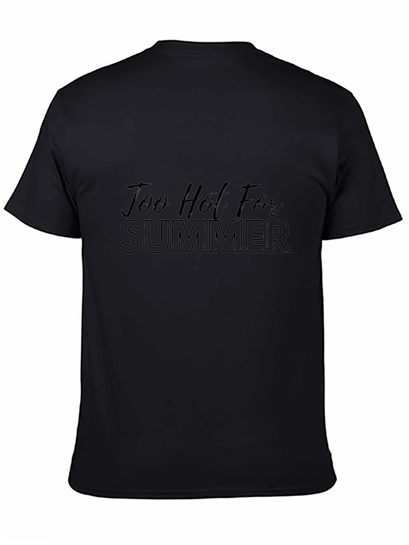 Too Hot for Summer Black Graphic Tee