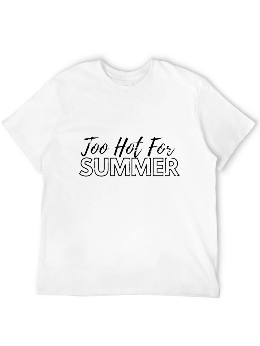 Too Hot for Summer Black Graphic Tee