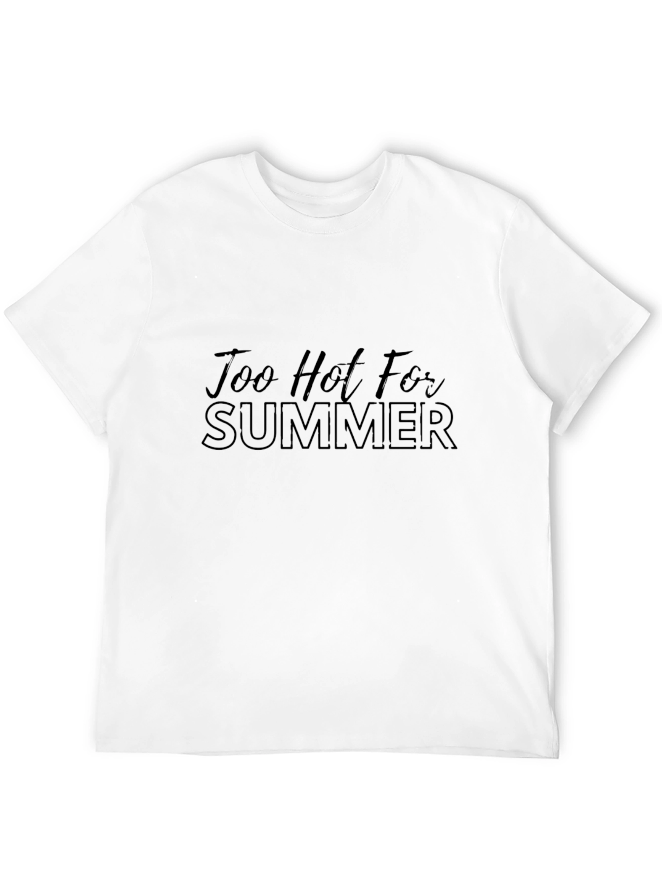 Too Hot for Summer Black Graphic Tee