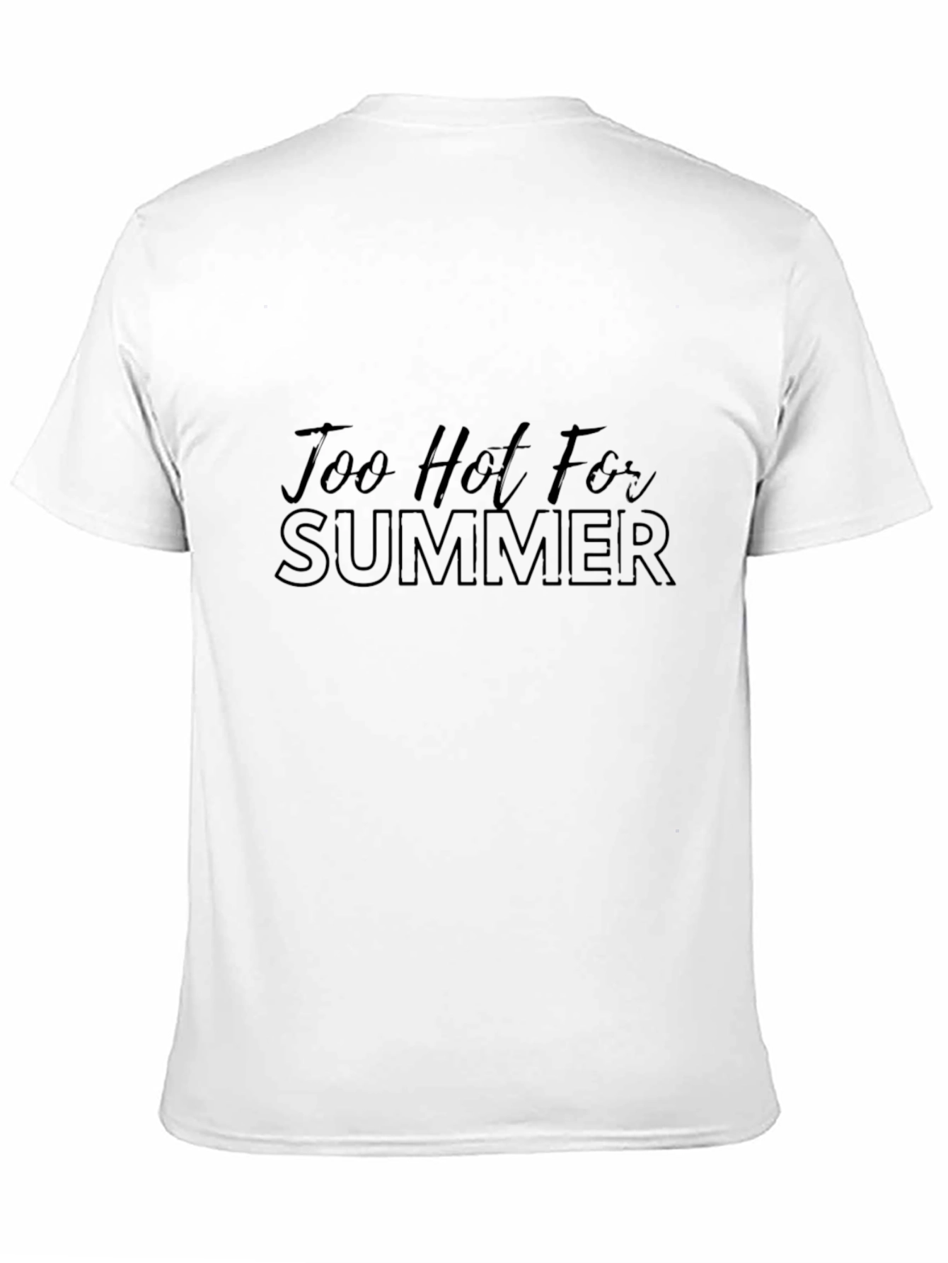 Too Hot for Summer Black Graphic Tee