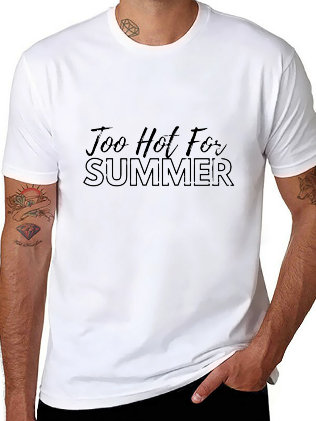 Too Hot for Summer Black Graphic Tee