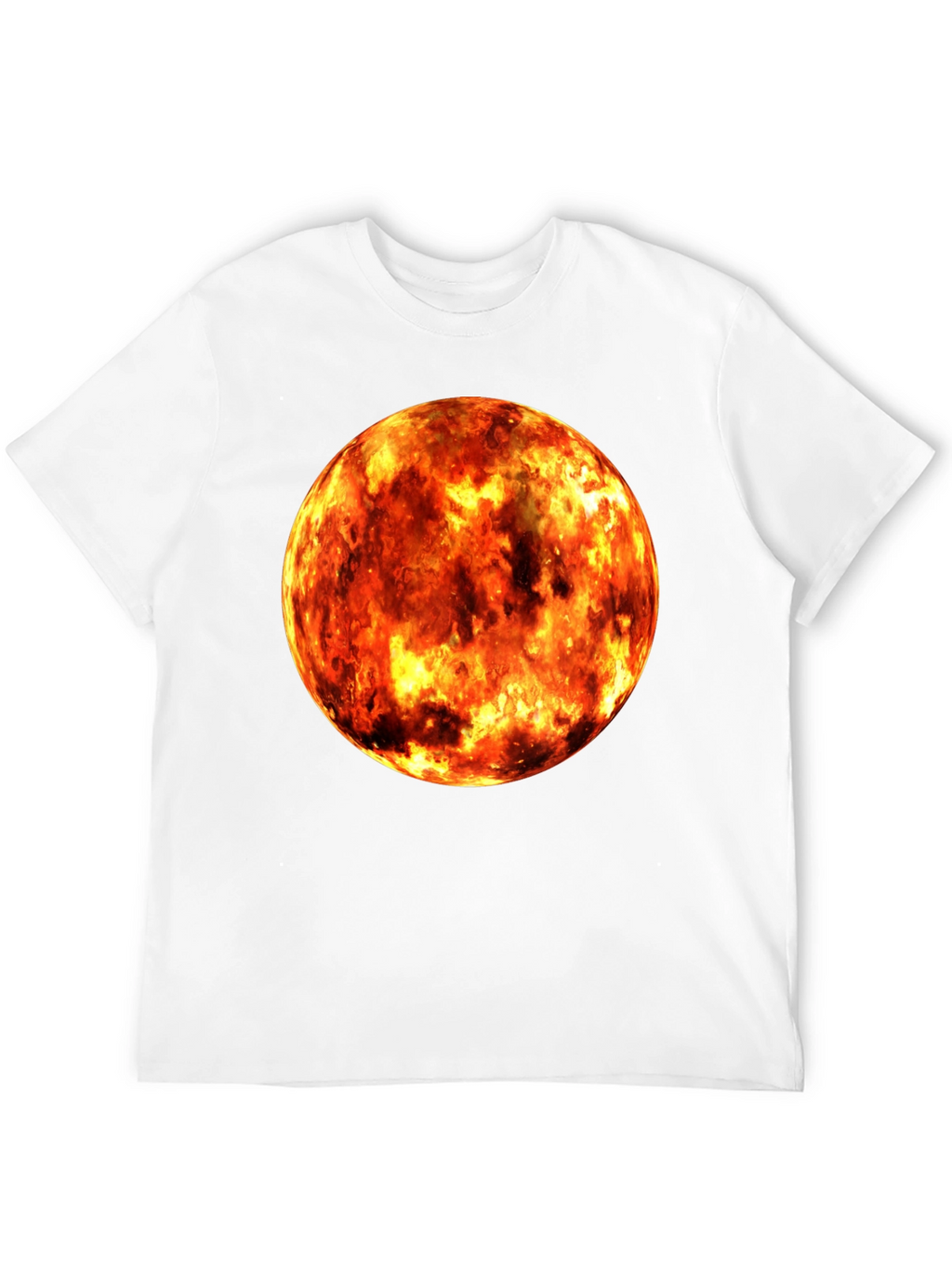 Fiery Planet Graphic Black T-Shirt