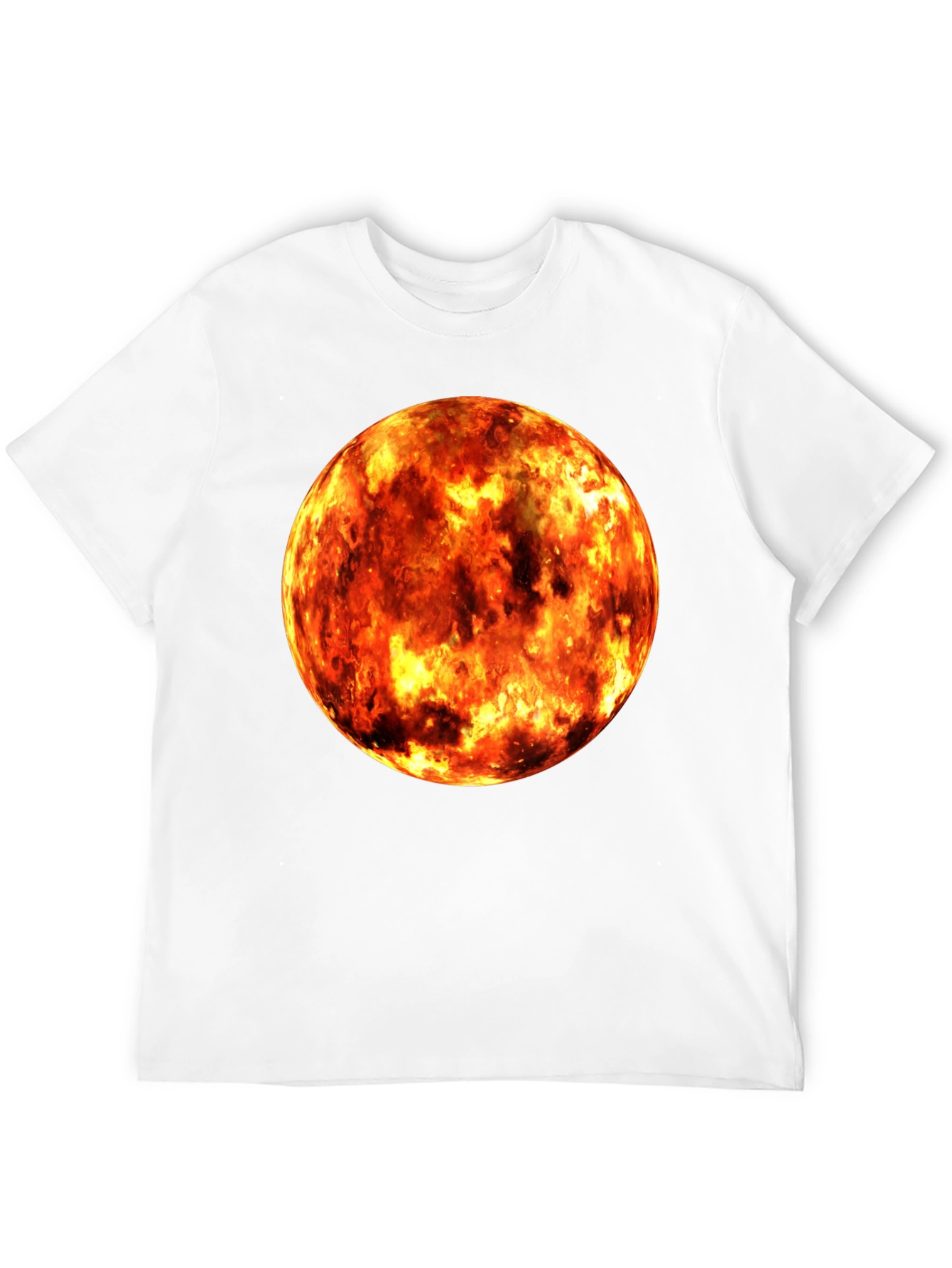 Fiery Planet Graphic Black T-Shirt