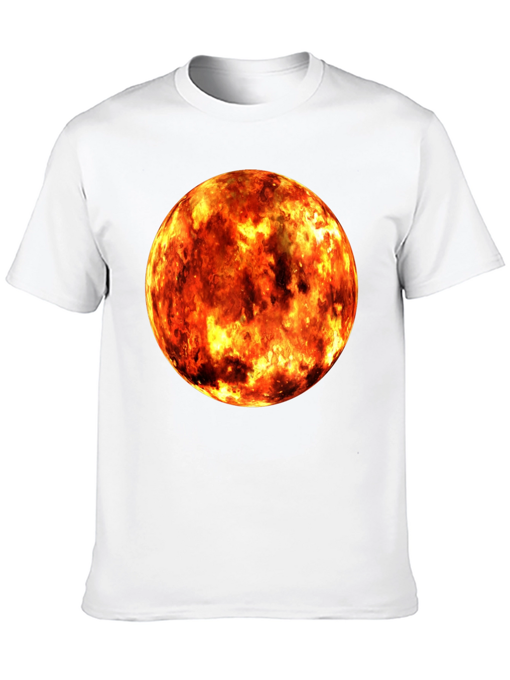 Fiery Planet Graphic Black T-Shirt