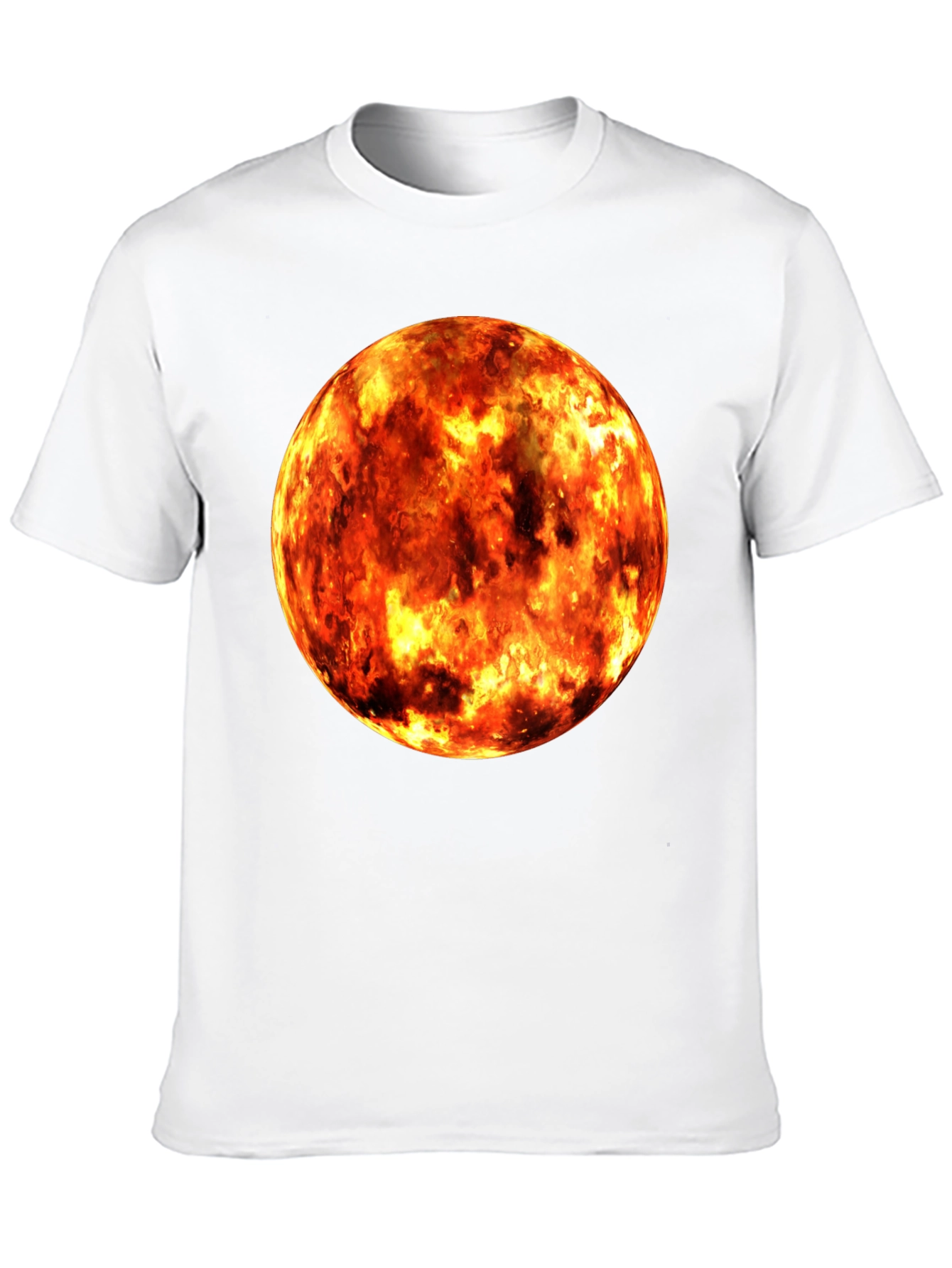 Fiery Planet Graphic Black T-Shirt