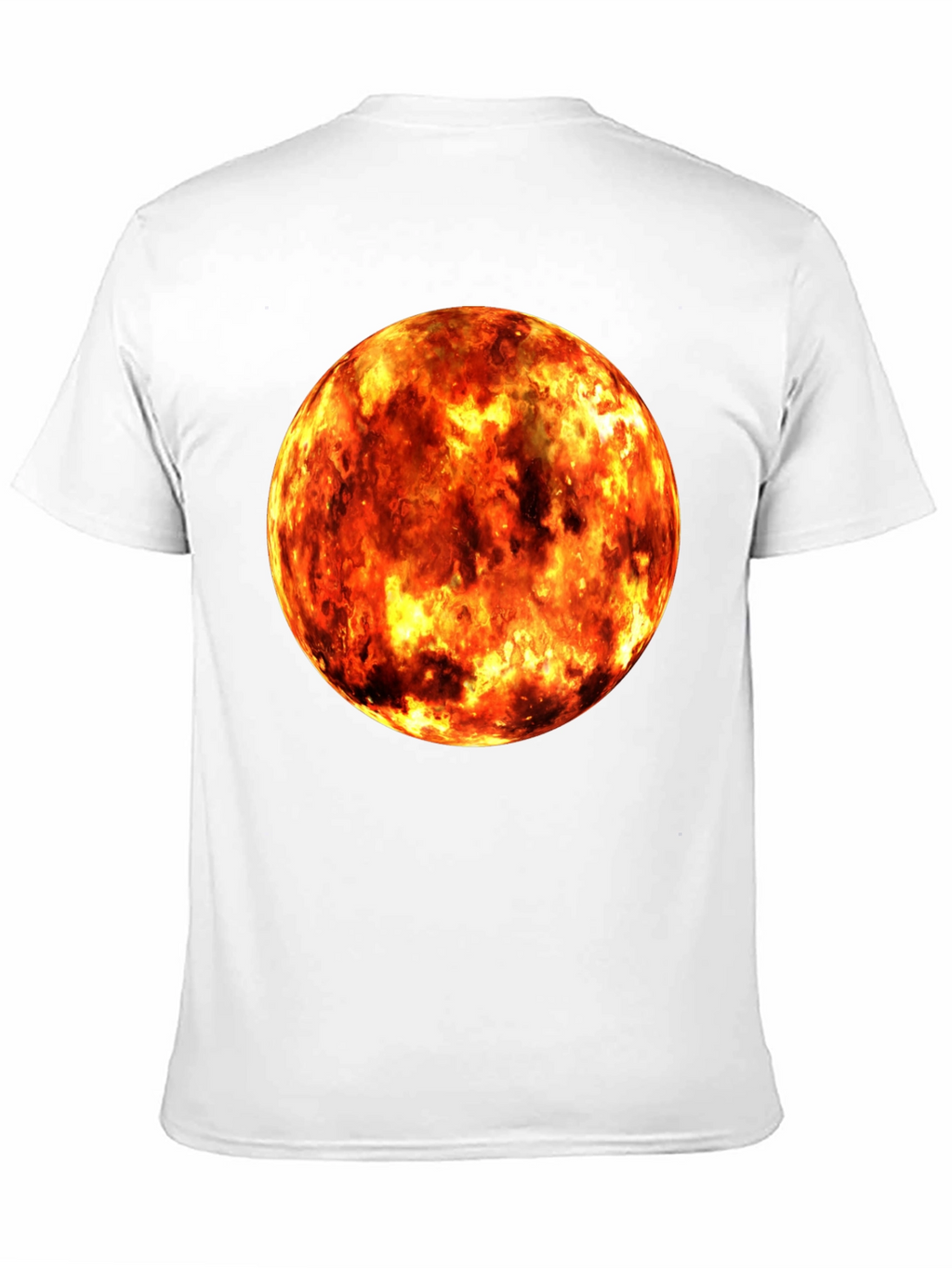 Fiery Planet Graphic Black T-Shirt