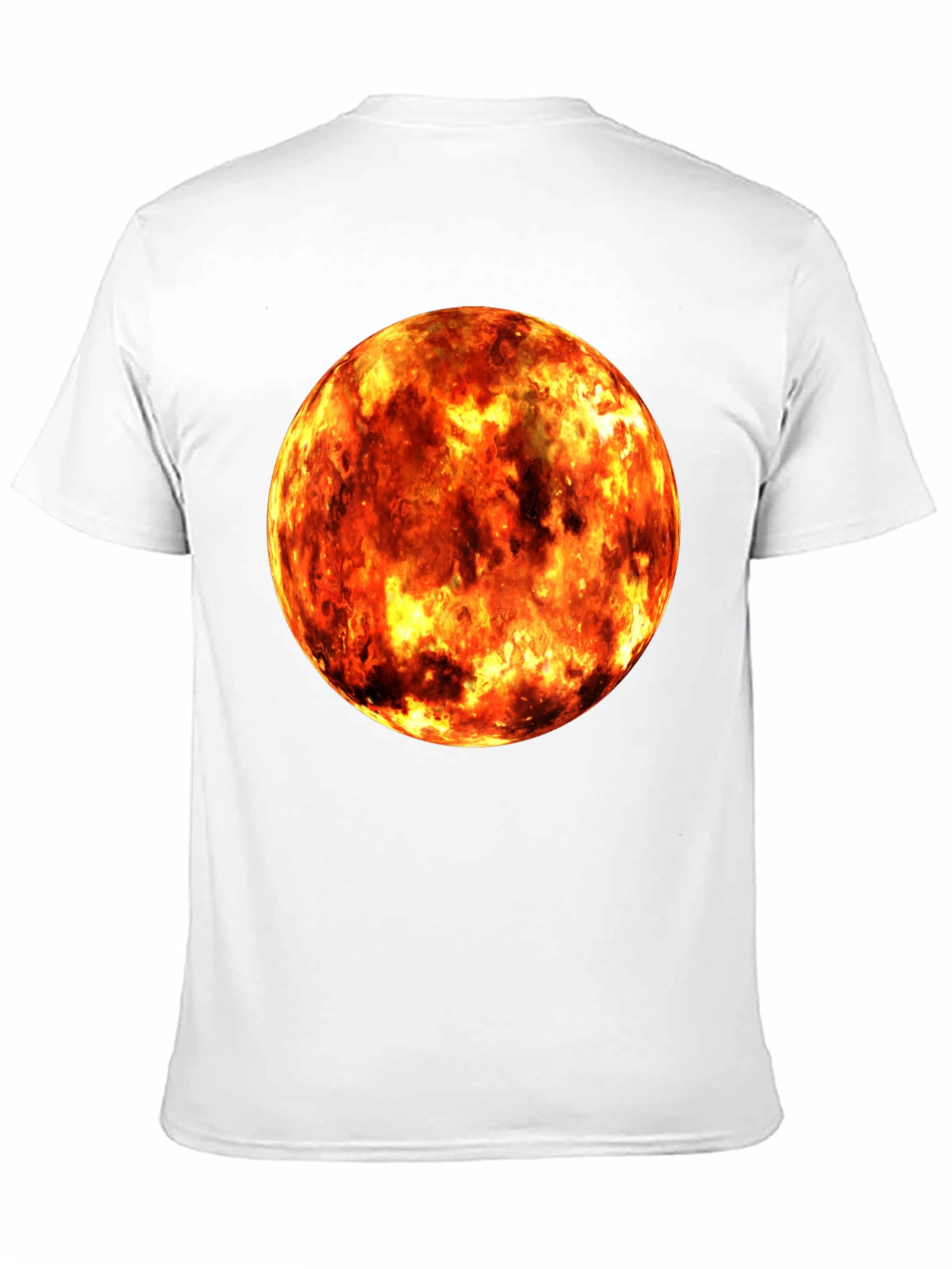 Fiery Planet Graphic Black T-Shirt