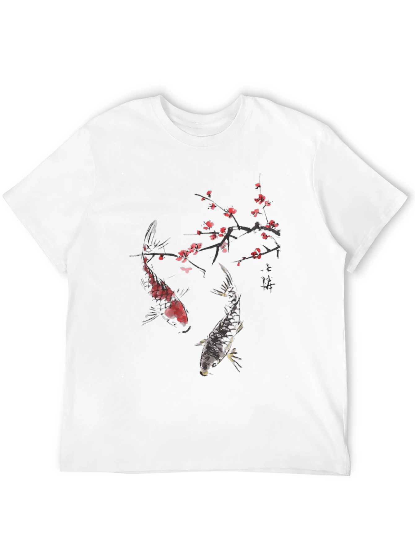 Koi Fish & Cherry Blossom Graphic Tee