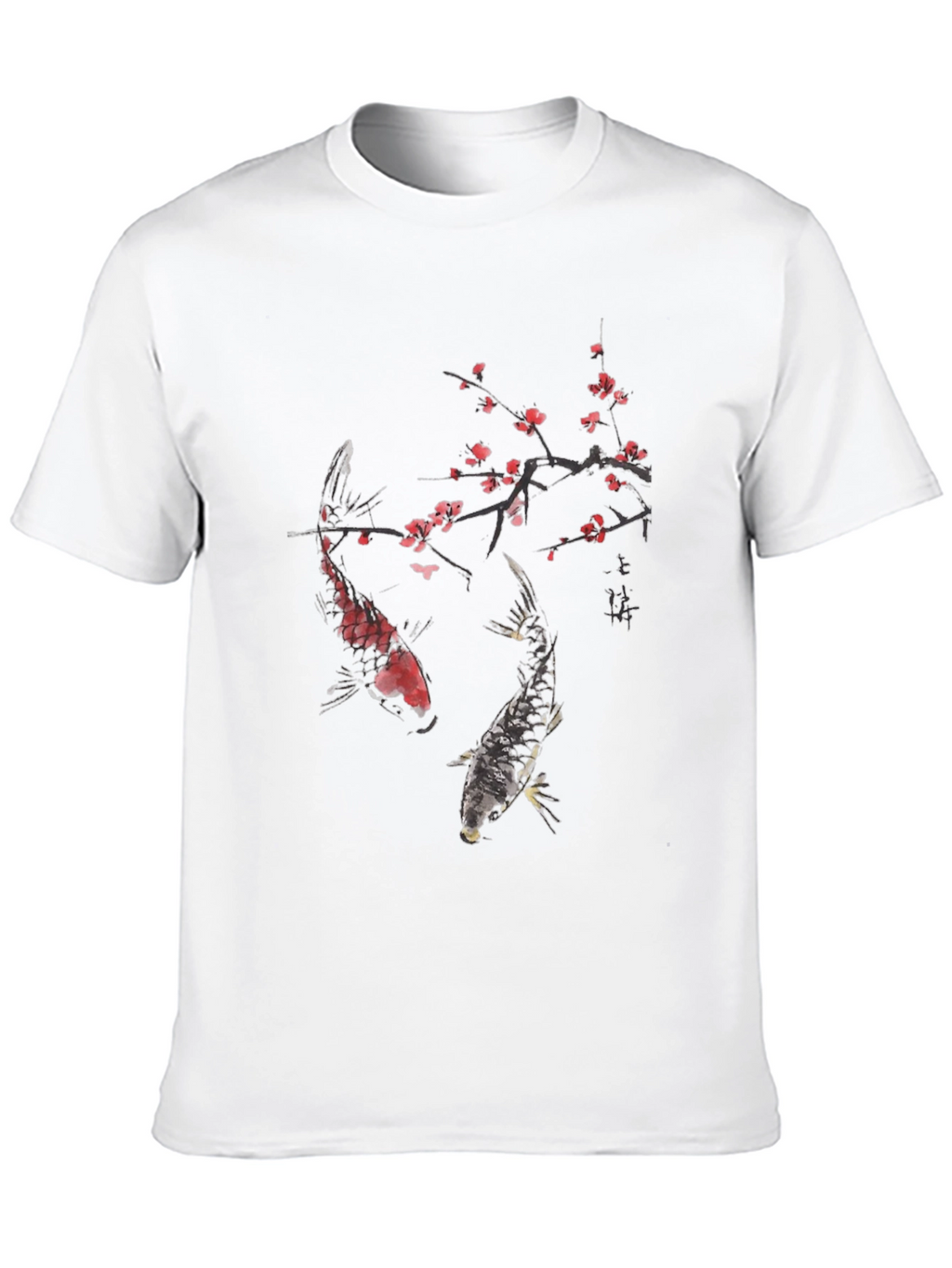 Koi Fish & Cherry Blossom Graphic Tee