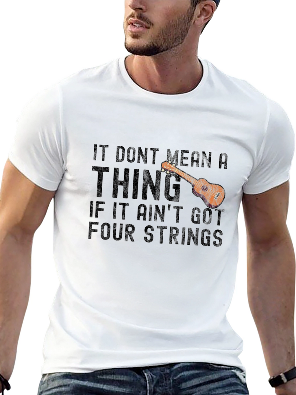 Ukulele Four Strings Graphic T-Shirt