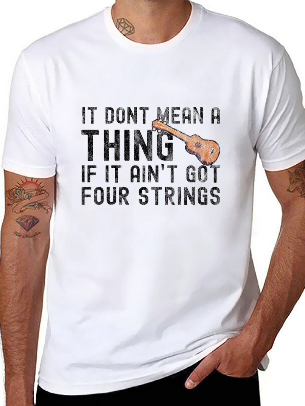 Ukulele Four Strings Graphic T-Shirt